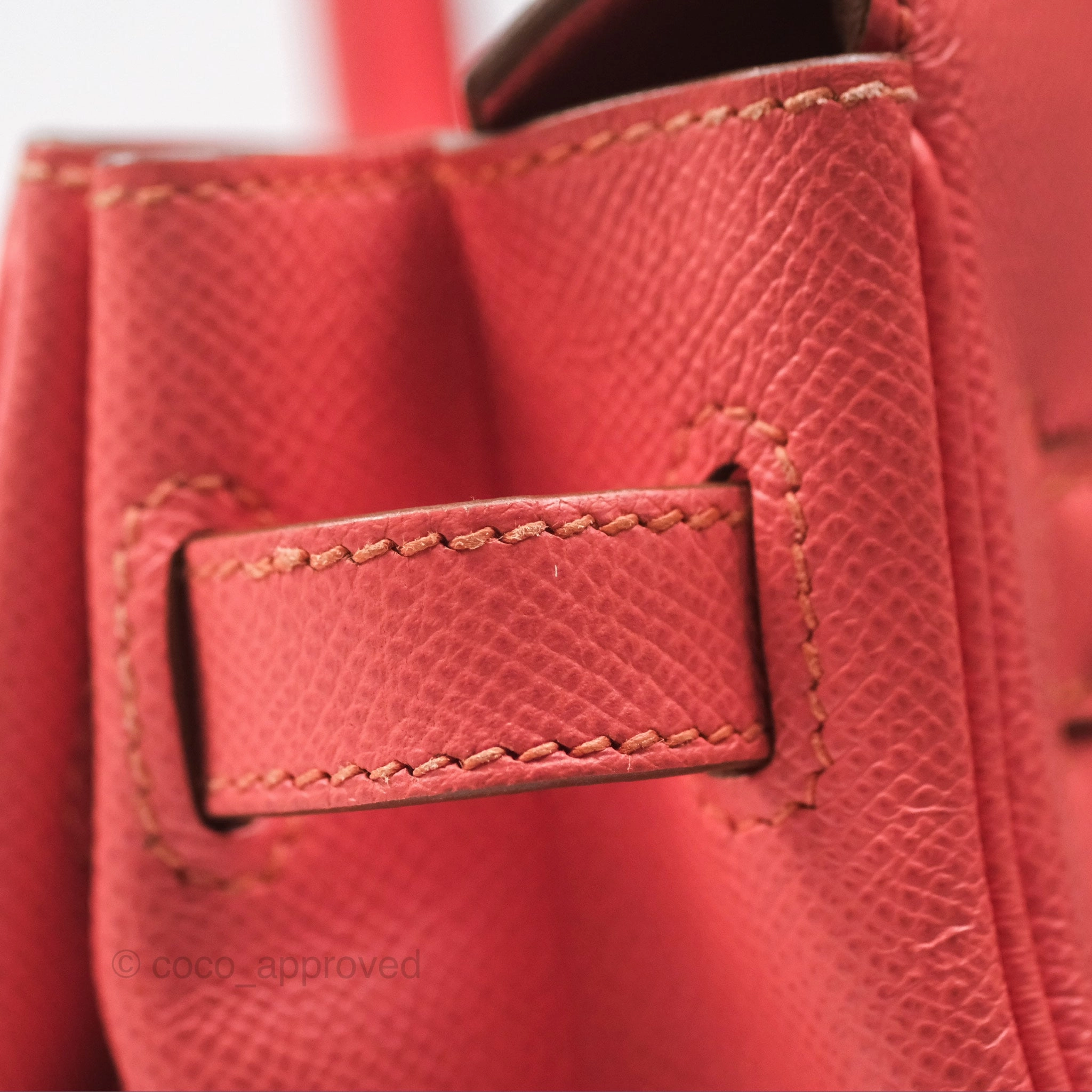 Herms Birkin 30 Retourne Flamingo I5 Epsom Gold Hardware