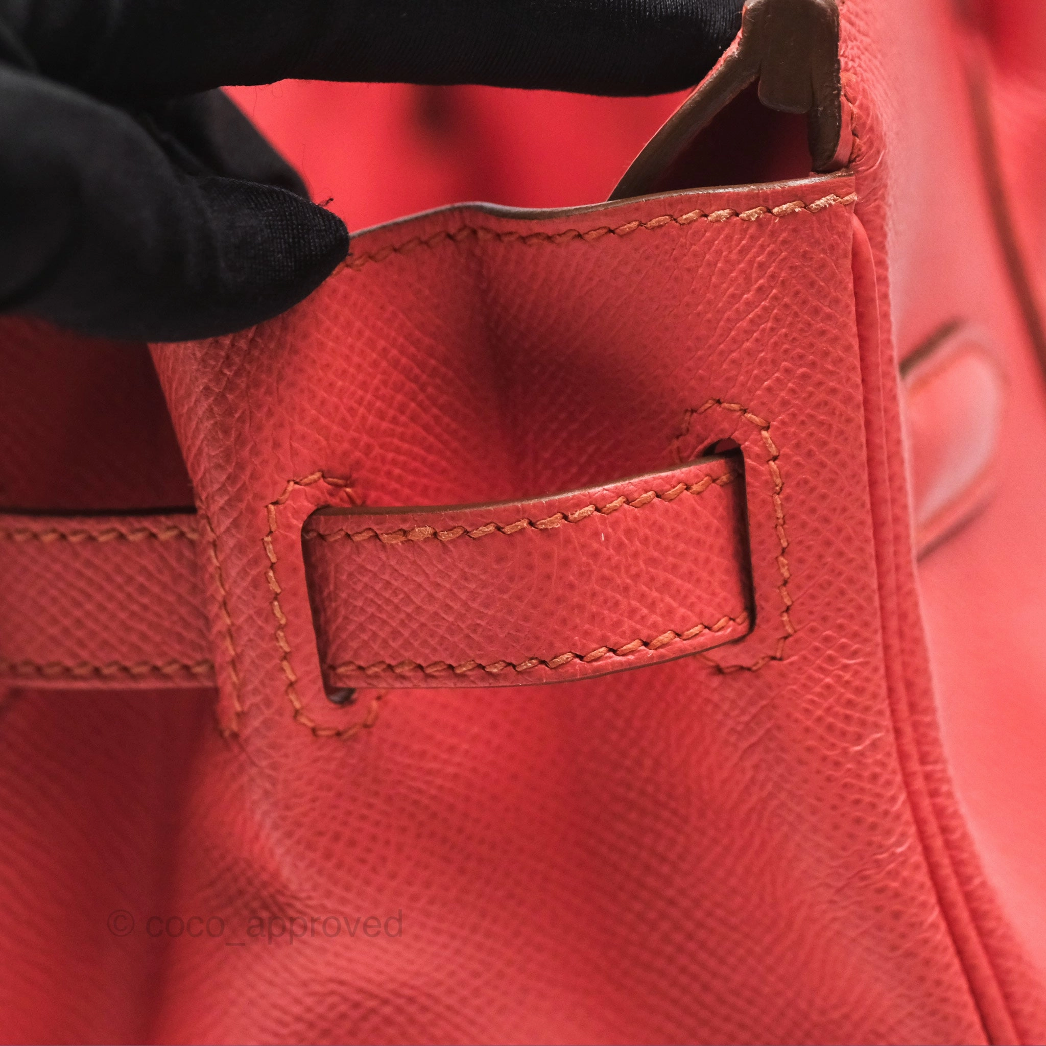 Herms Birkin 30 Retourne Flamingo I5 Epsom Gold Hardware