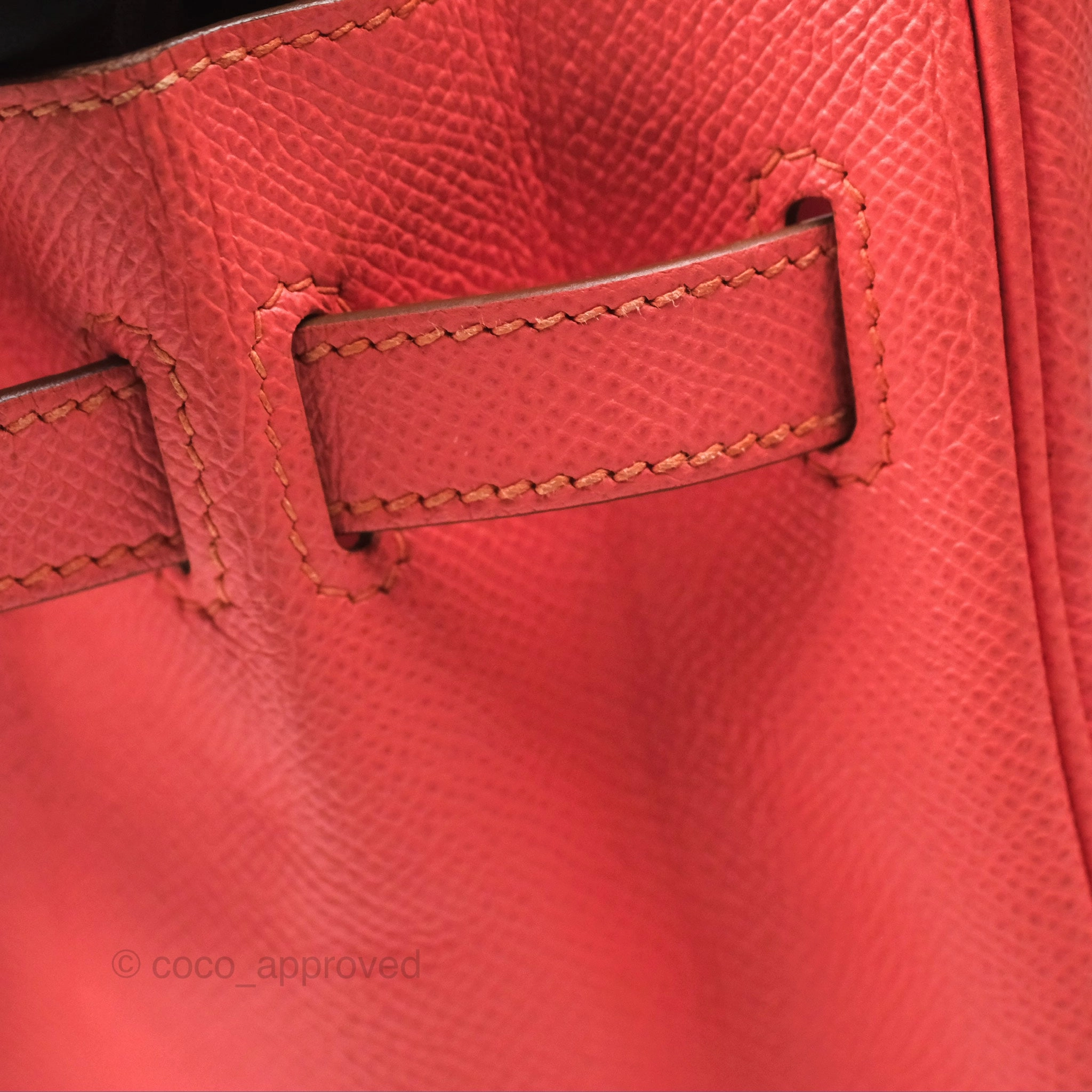 Herms Birkin 30 Retourne Flamingo I5 Epsom Gold Hardware