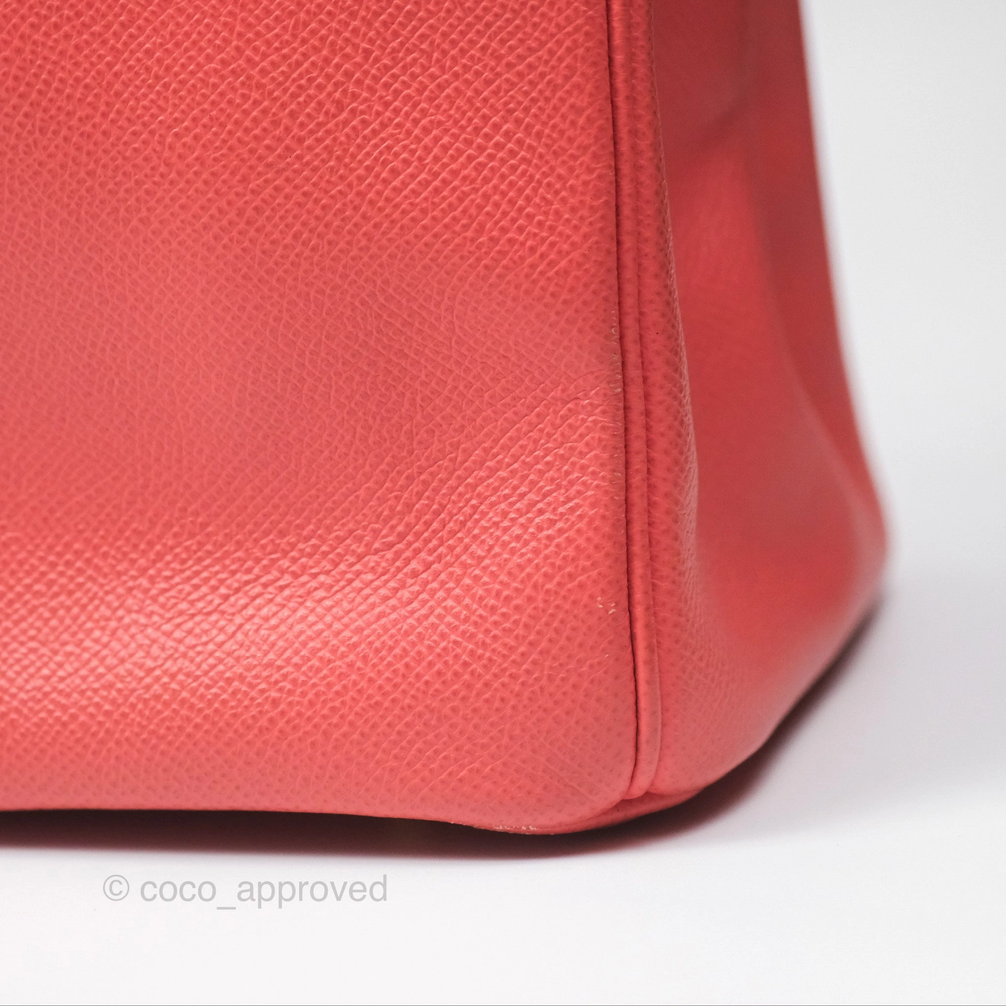 Herms Birkin 30 Retourne Flamingo I5 Epsom Gold Hardware