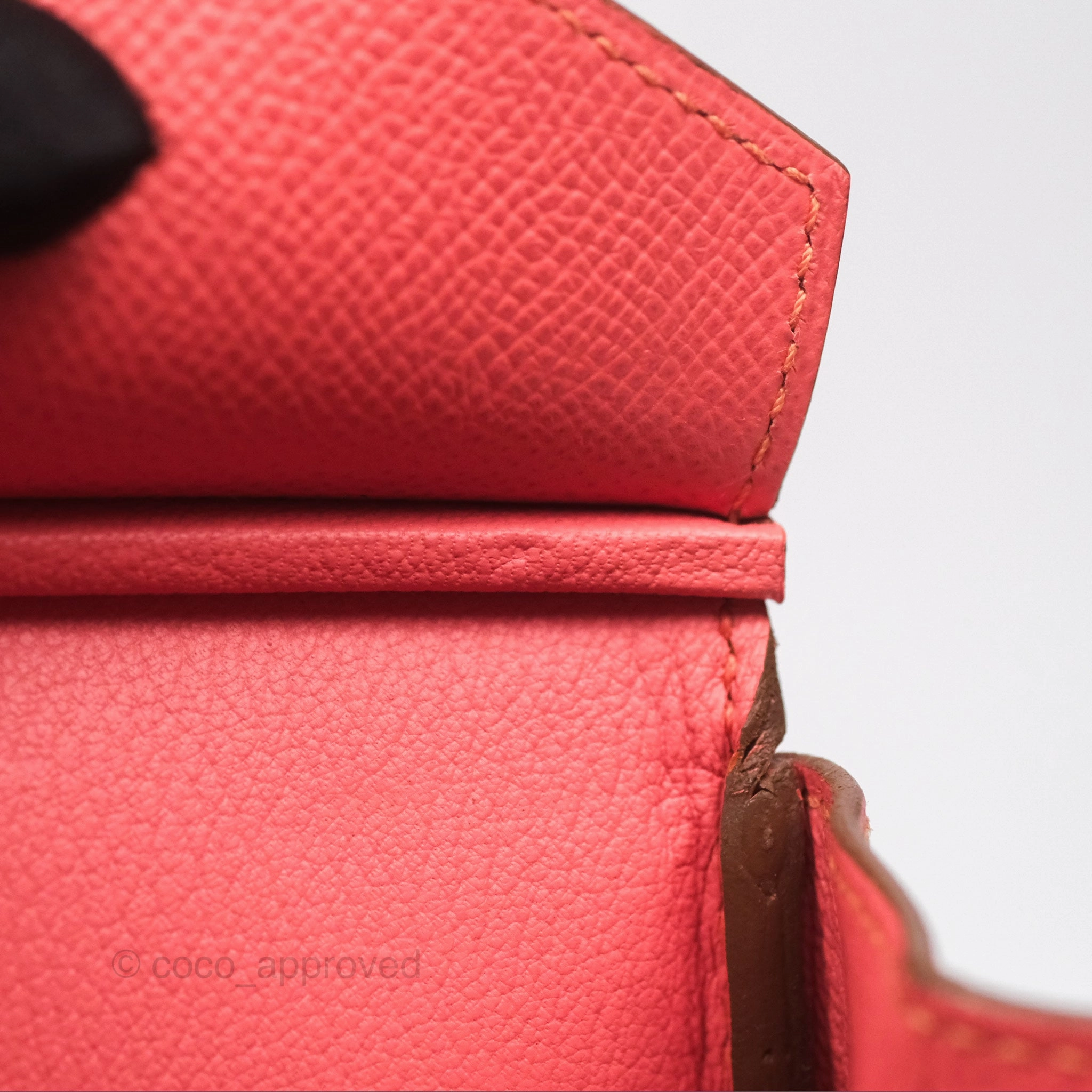 Herms Birkin 30 Retourne Flamingo I5 Epsom Gold Hardware