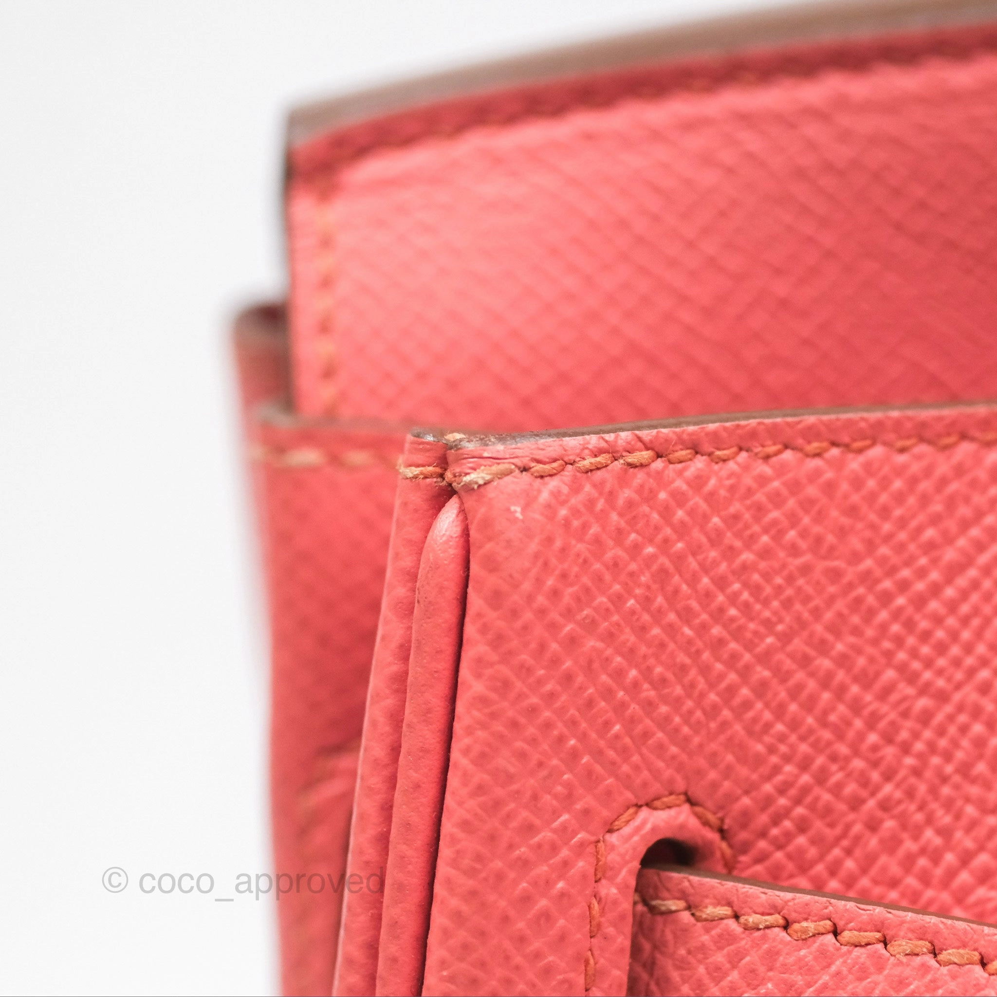 Herms Birkin 30 Retourne Flamingo I5 Epsom Gold Hardware