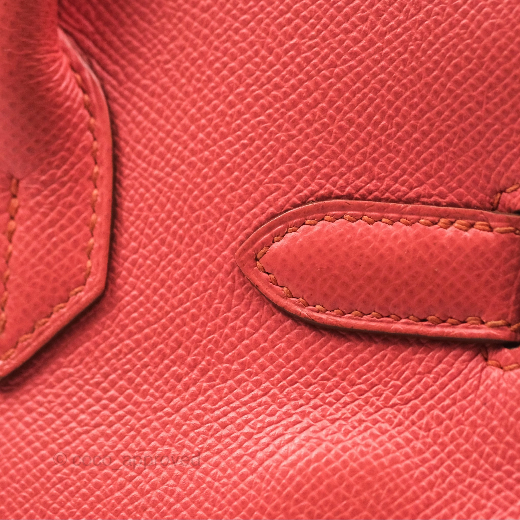 Herms Birkin 30 Retourne Flamingo I5 Epsom Gold Hardware