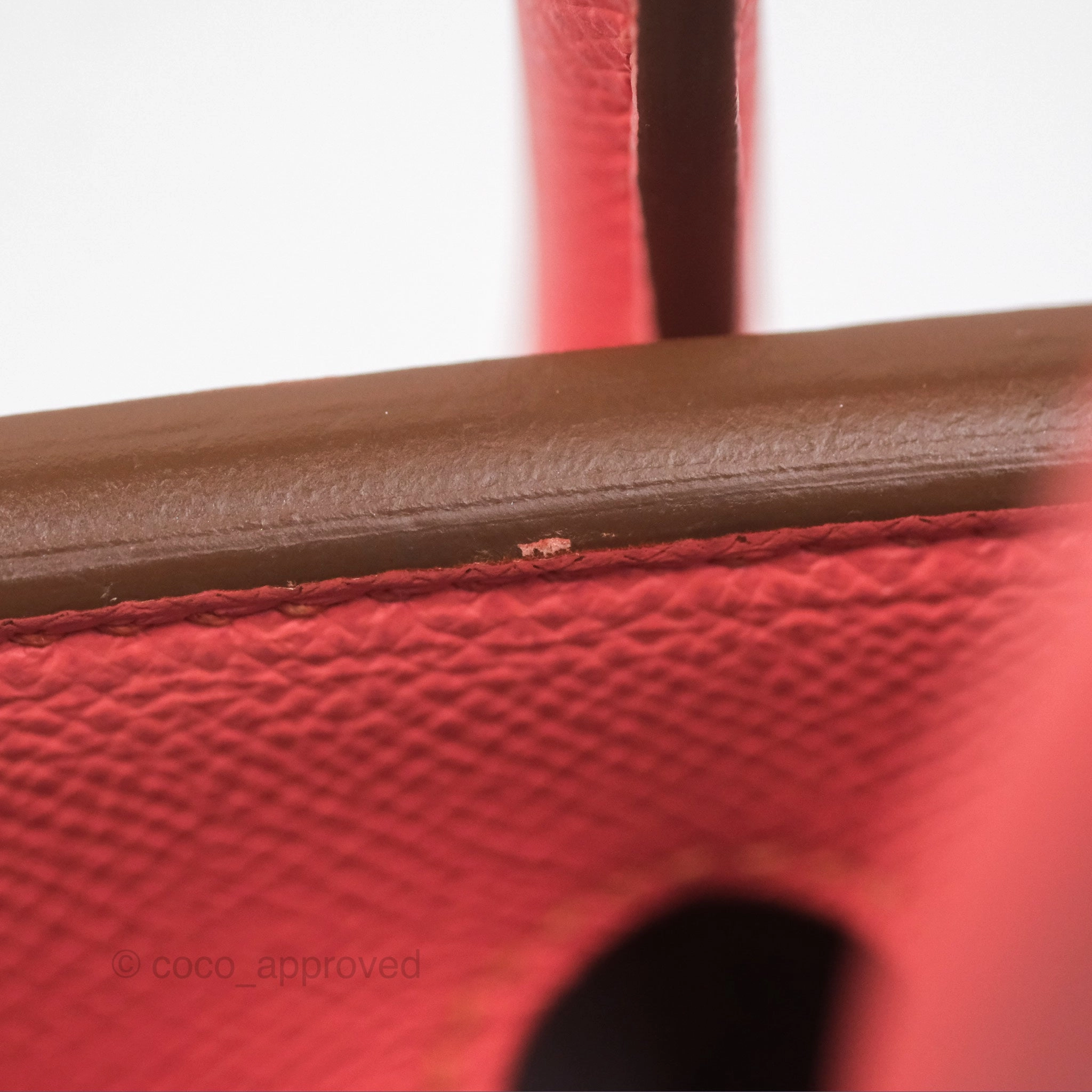 Herms Birkin 30 Retourne Flamingo I5 Epsom Gold Hardware