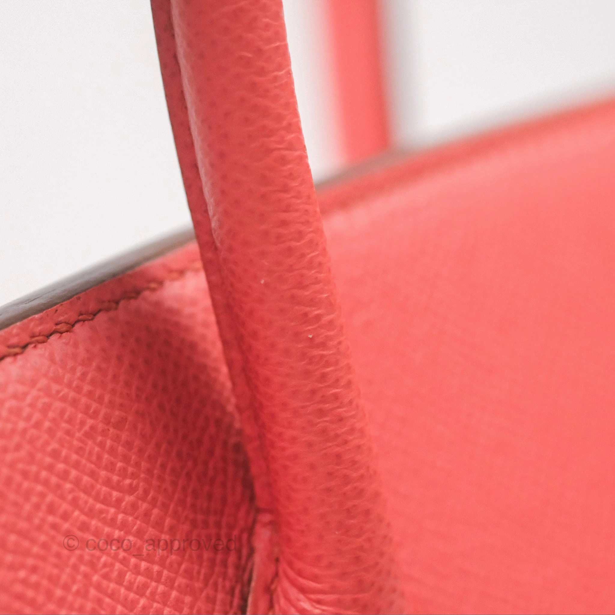 Herms Birkin 30 Retourne Flamingo I5 Epsom Gold Hardware