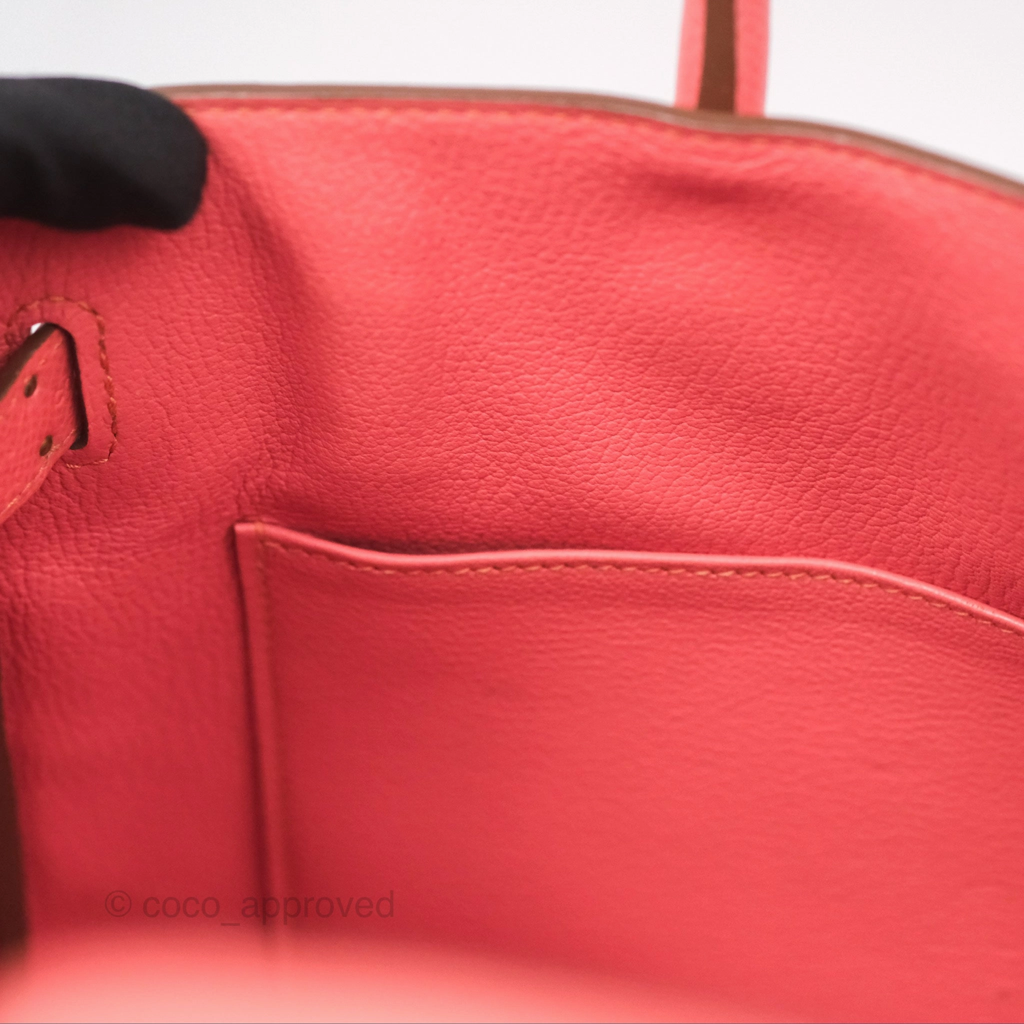 Herms Birkin 30 Retourne Flamingo I5 Epsom Gold Hardware