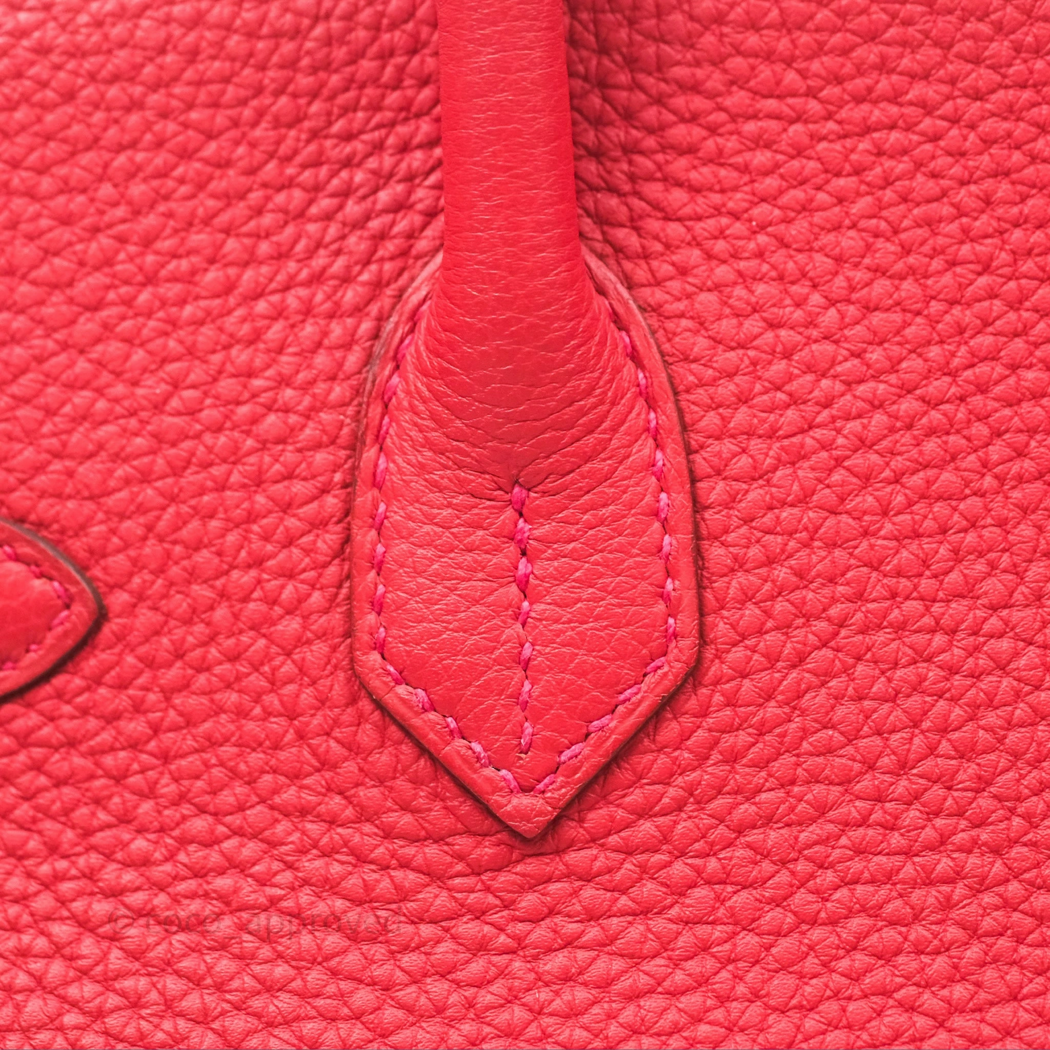 Herms Birkin 30 Retourne Geranium D5 Togo Gold Hardware