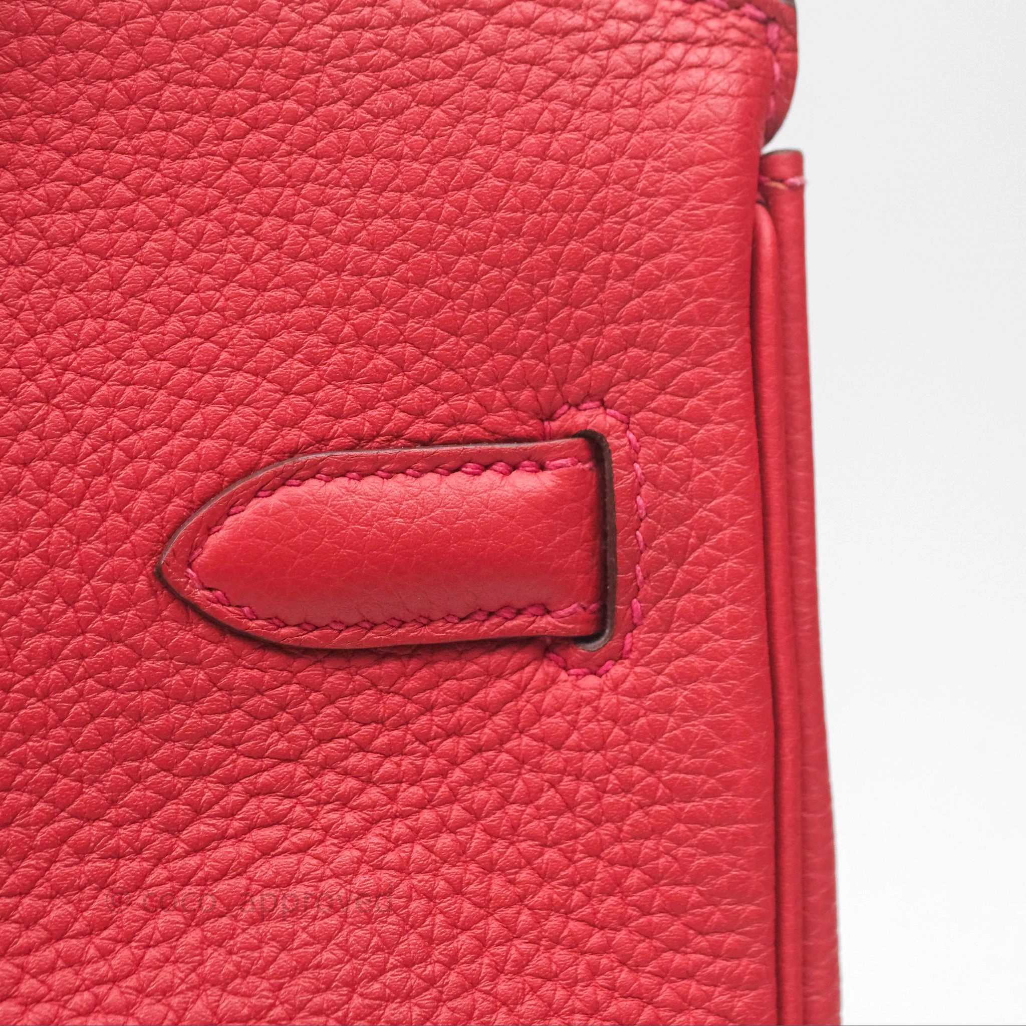Herms Birkin 30 Retourne Geranium D5 Togo Gold Hardware