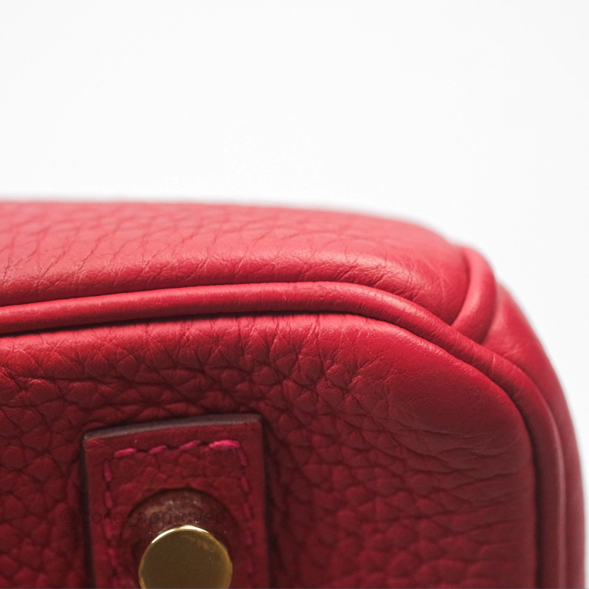 Herms Birkin 30 Retourne Geranium D5 Togo Gold Hardware