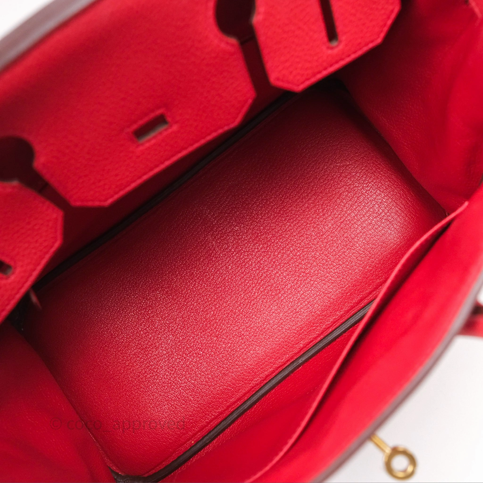 Herms Birkin 30 Retourne Geranium D5 Togo Gold Hardware