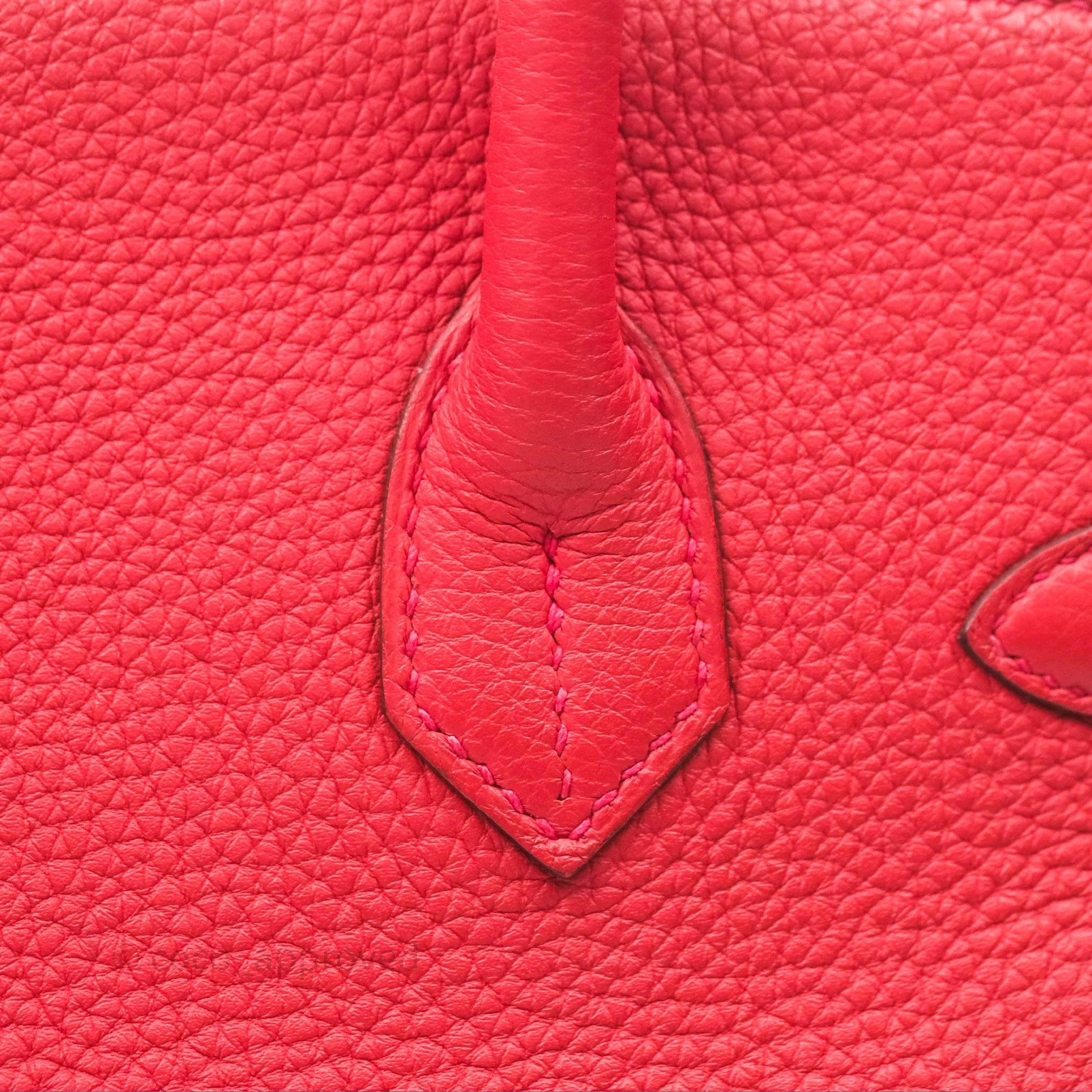 Herms Birkin 30 Retourne Geranium D5 Togo Gold Hardware