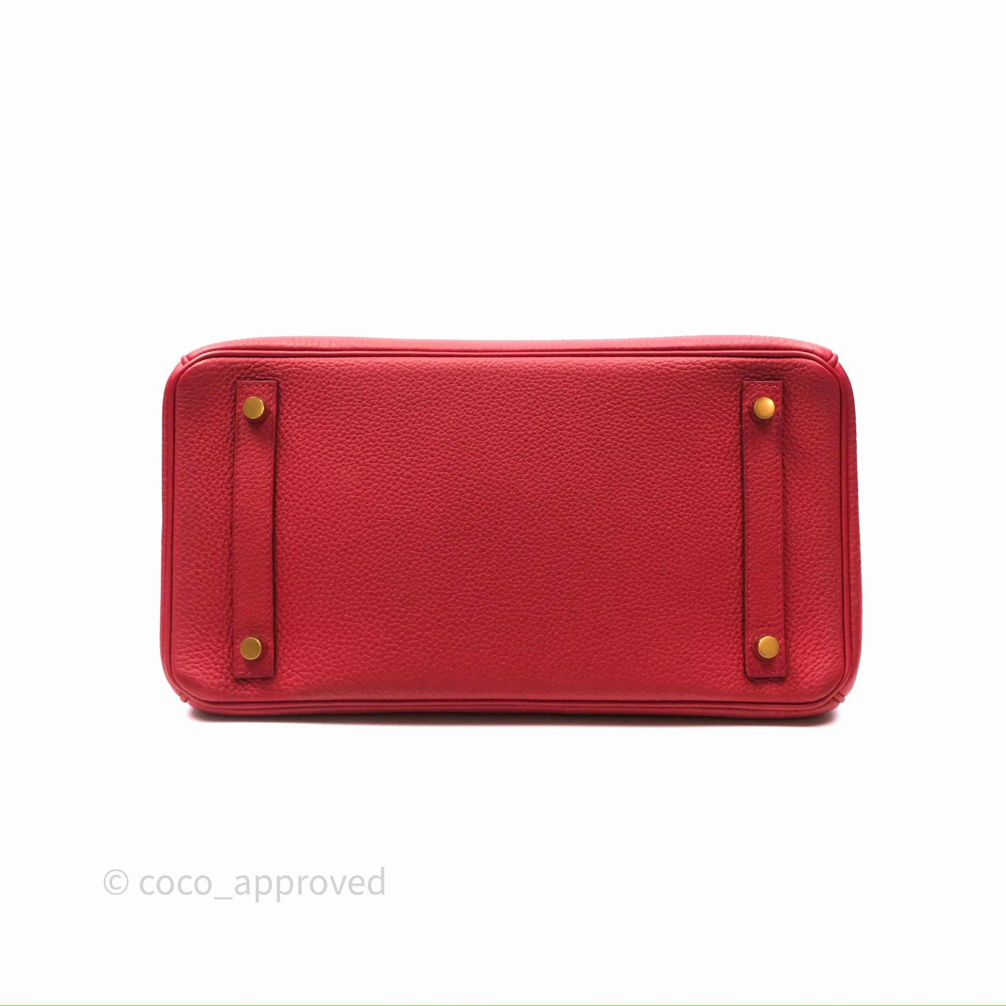 Herms Birkin 30 Retourne Geranium D5 Togo Gold Hardware