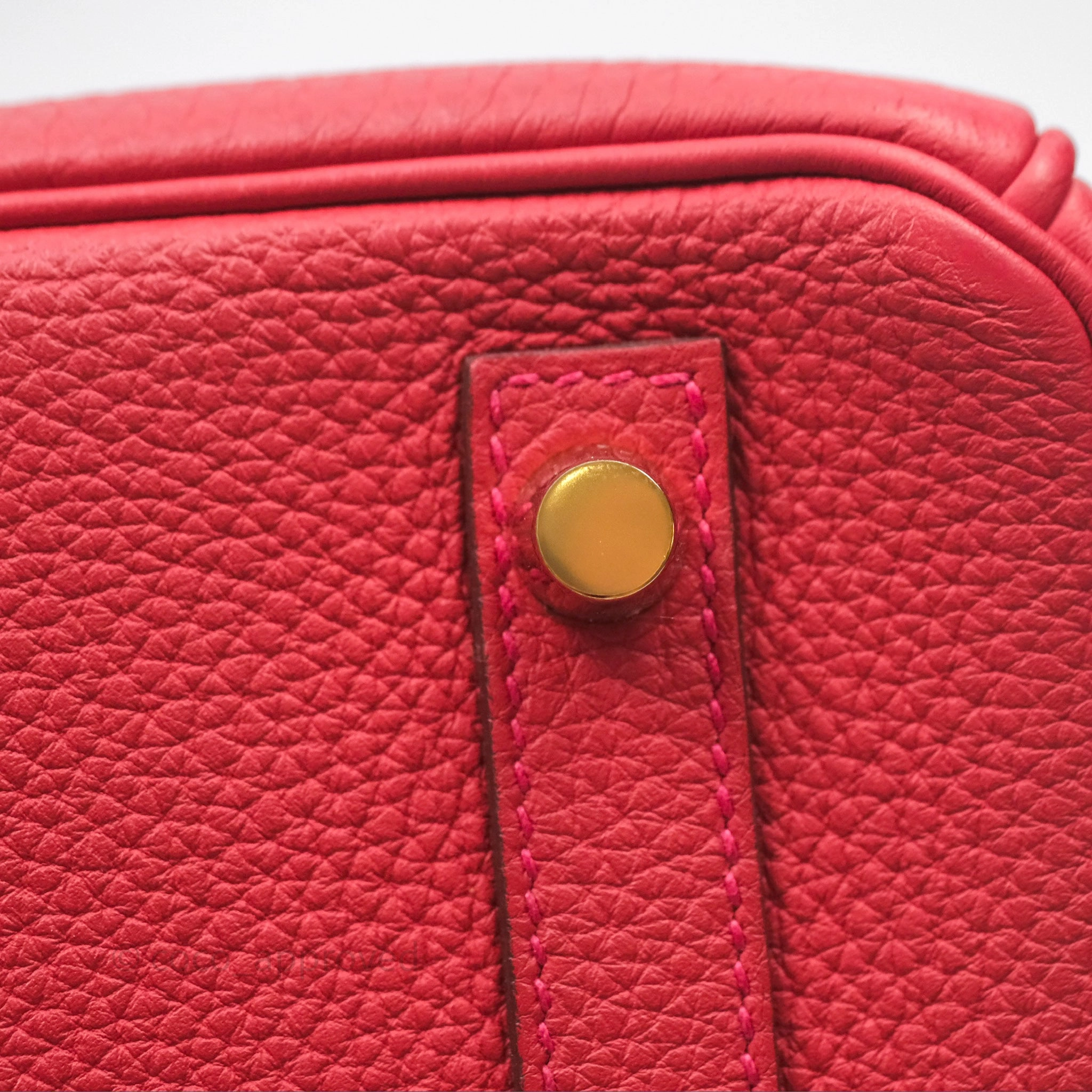 Herms Birkin 30 Retourne Geranium D5 Togo Gold Hardware
