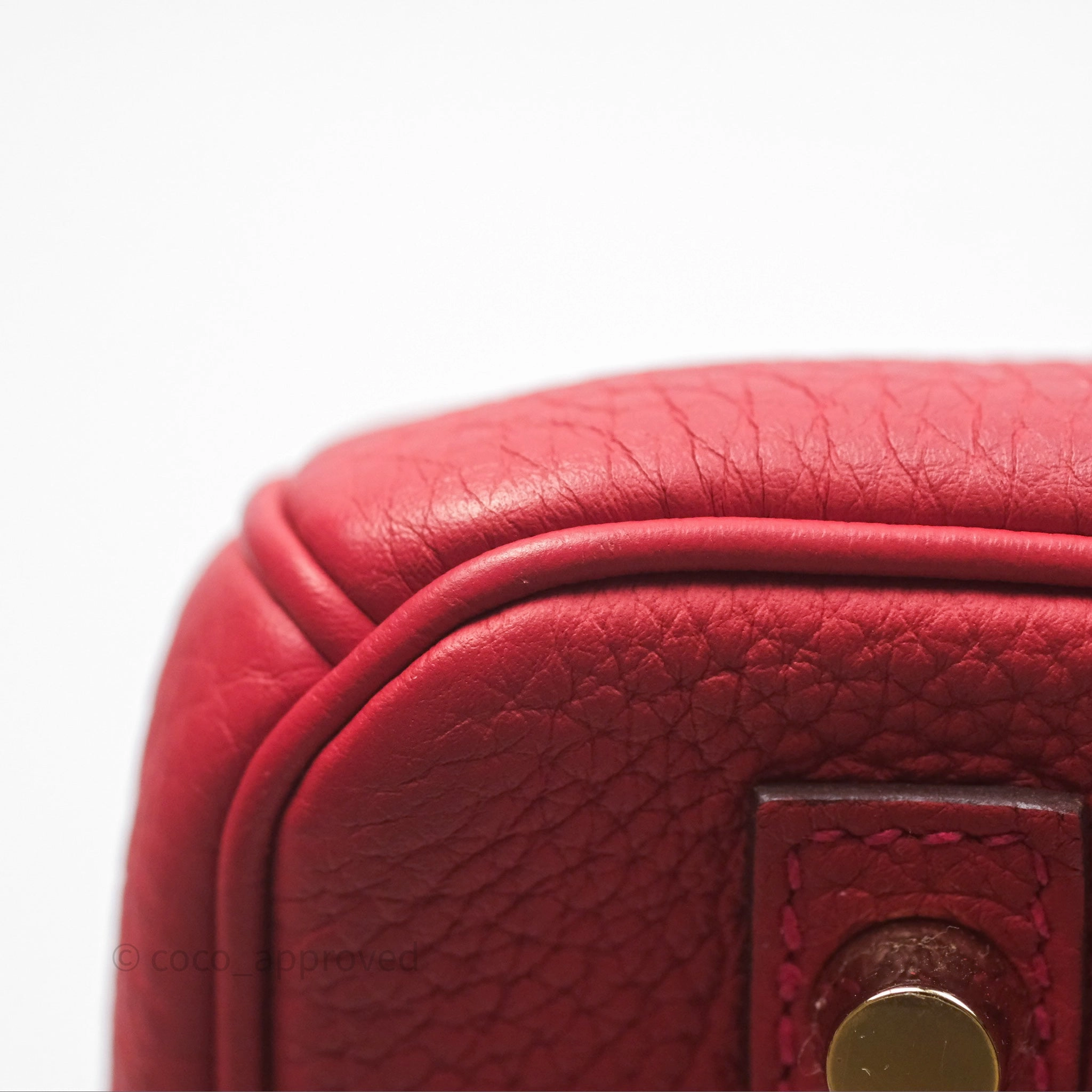 Herms Birkin 30 Retourne Geranium D5 Togo Gold Hardware
