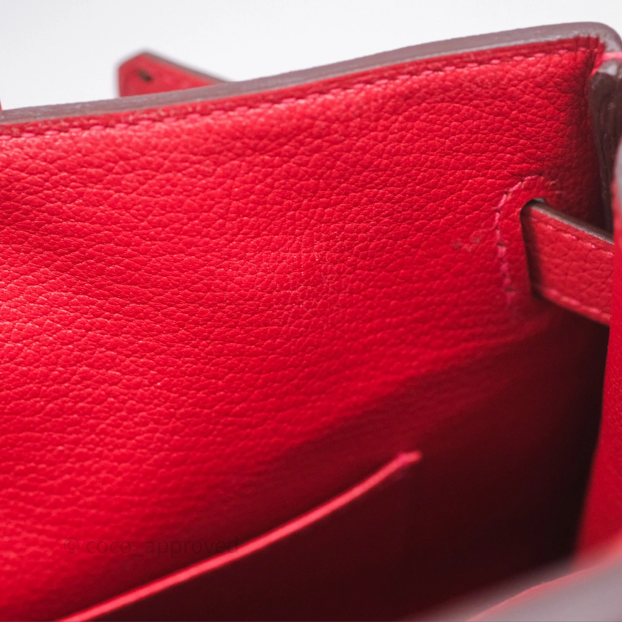 Herms Birkin 30 Retourne Geranium D5 Togo Gold Hardware