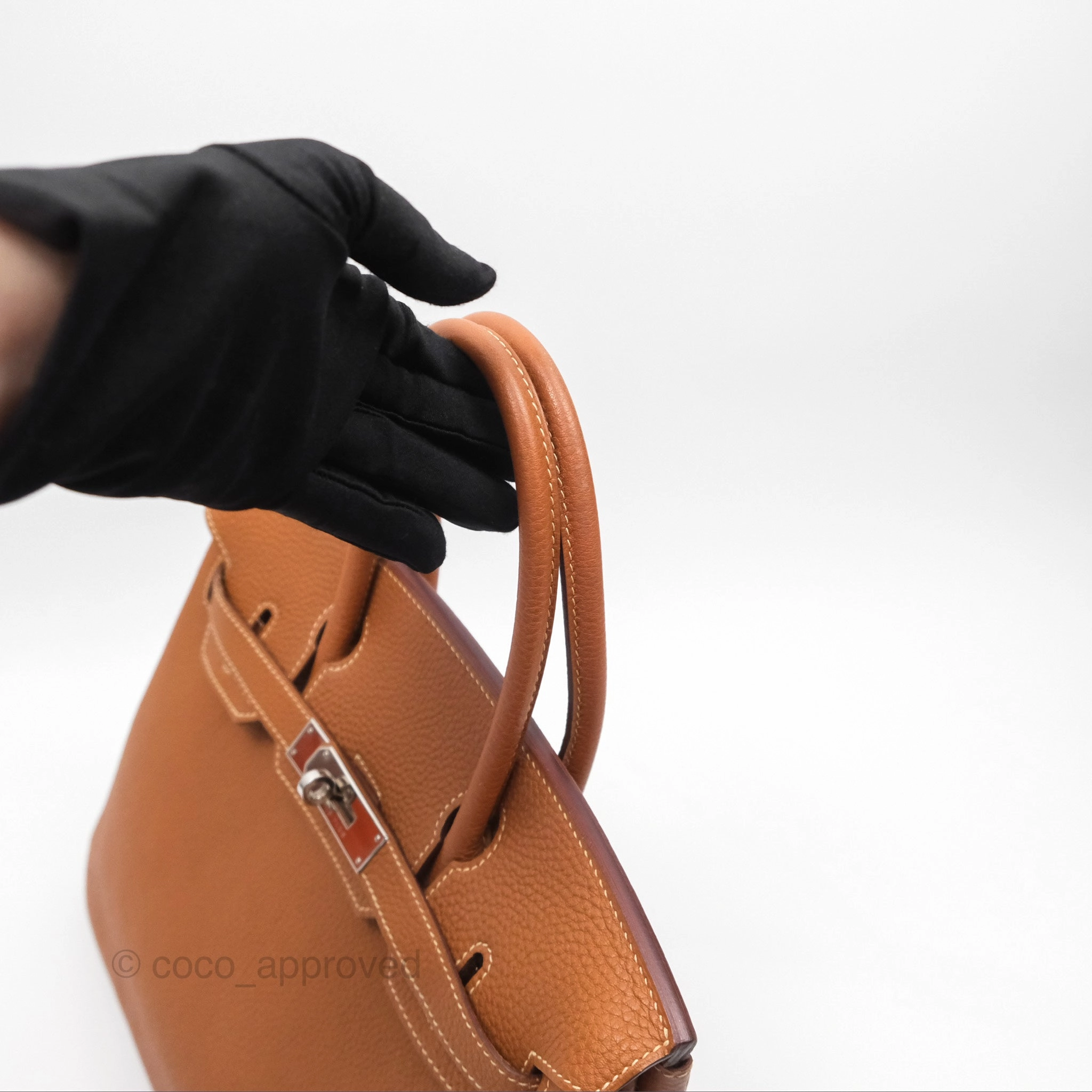 Herms Birkin 30 Retourne Gold 37 Clemence Palladium Hardware