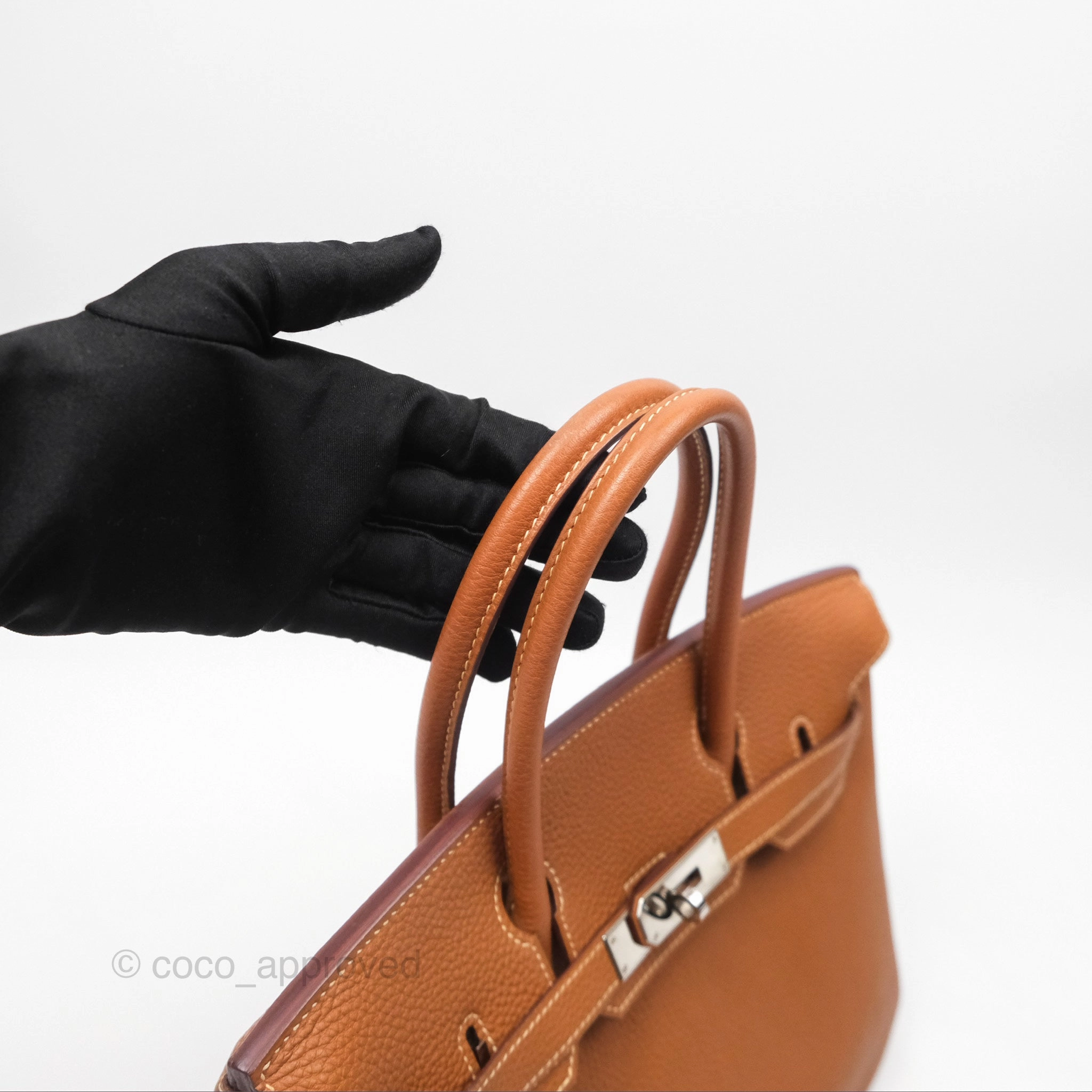Herms Birkin 30 Retourne Gold 37 Clemence Palladium Hardware