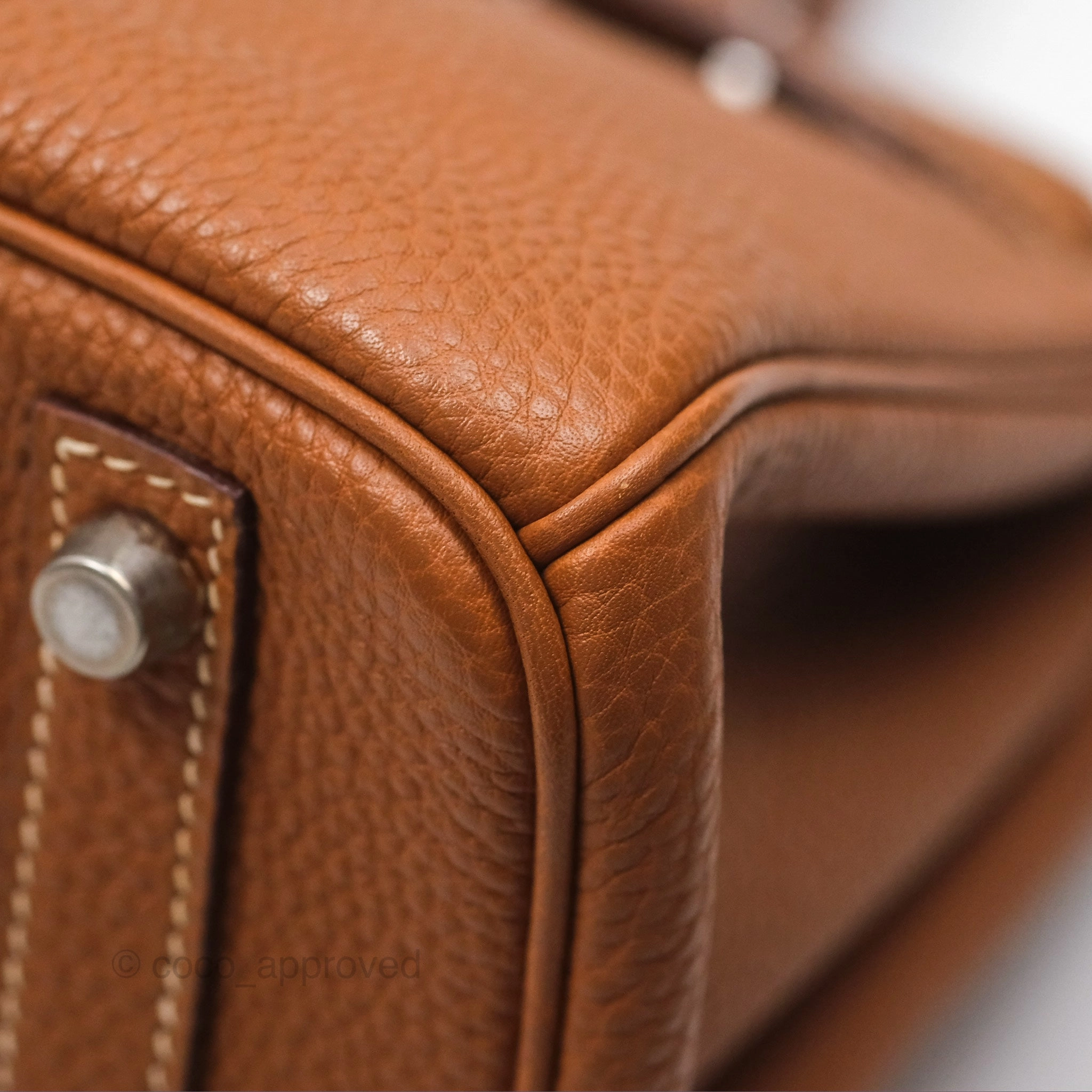 Herms Birkin 30 Retourne Gold 37 Clemence Palladium Hardware