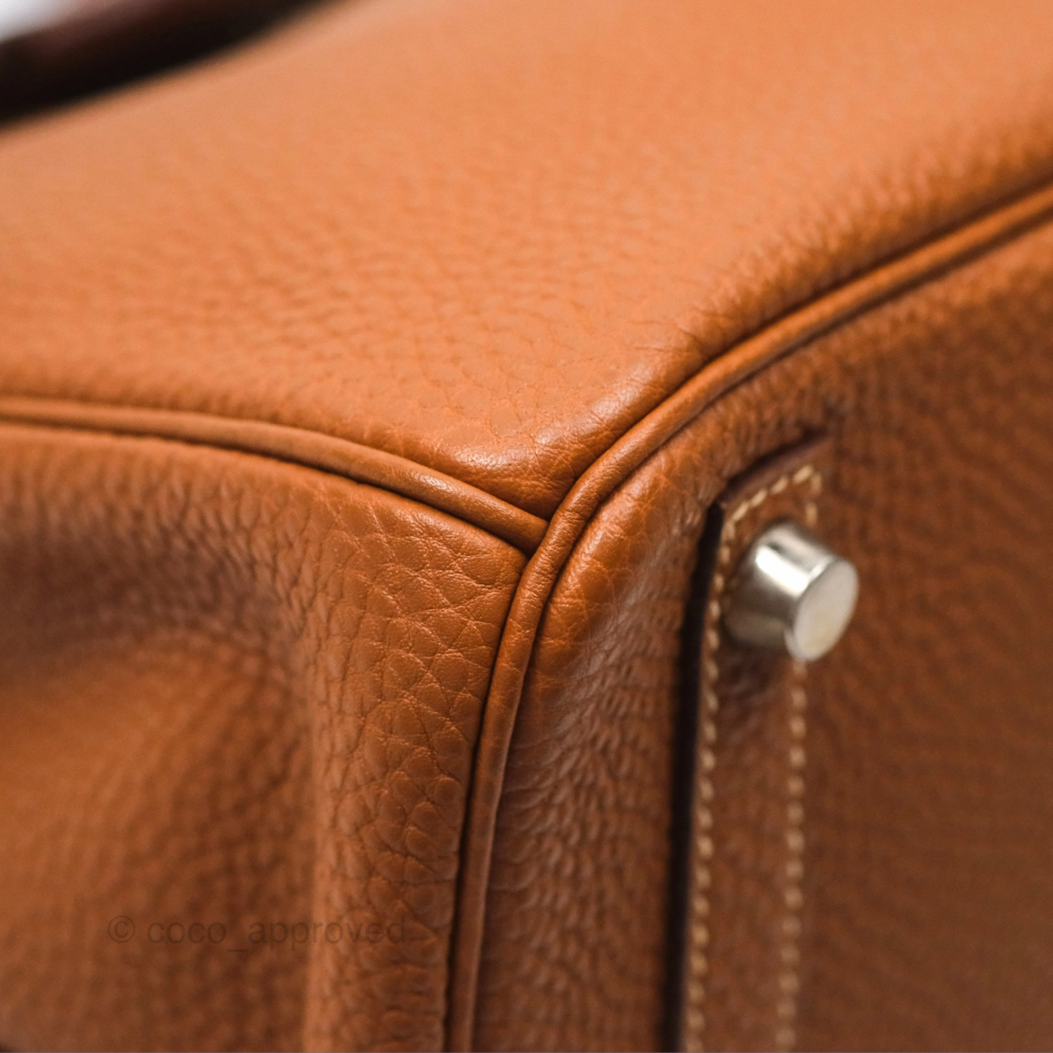 Herms Birkin 30 Retourne Gold 37 Clemence Palladium Hardware