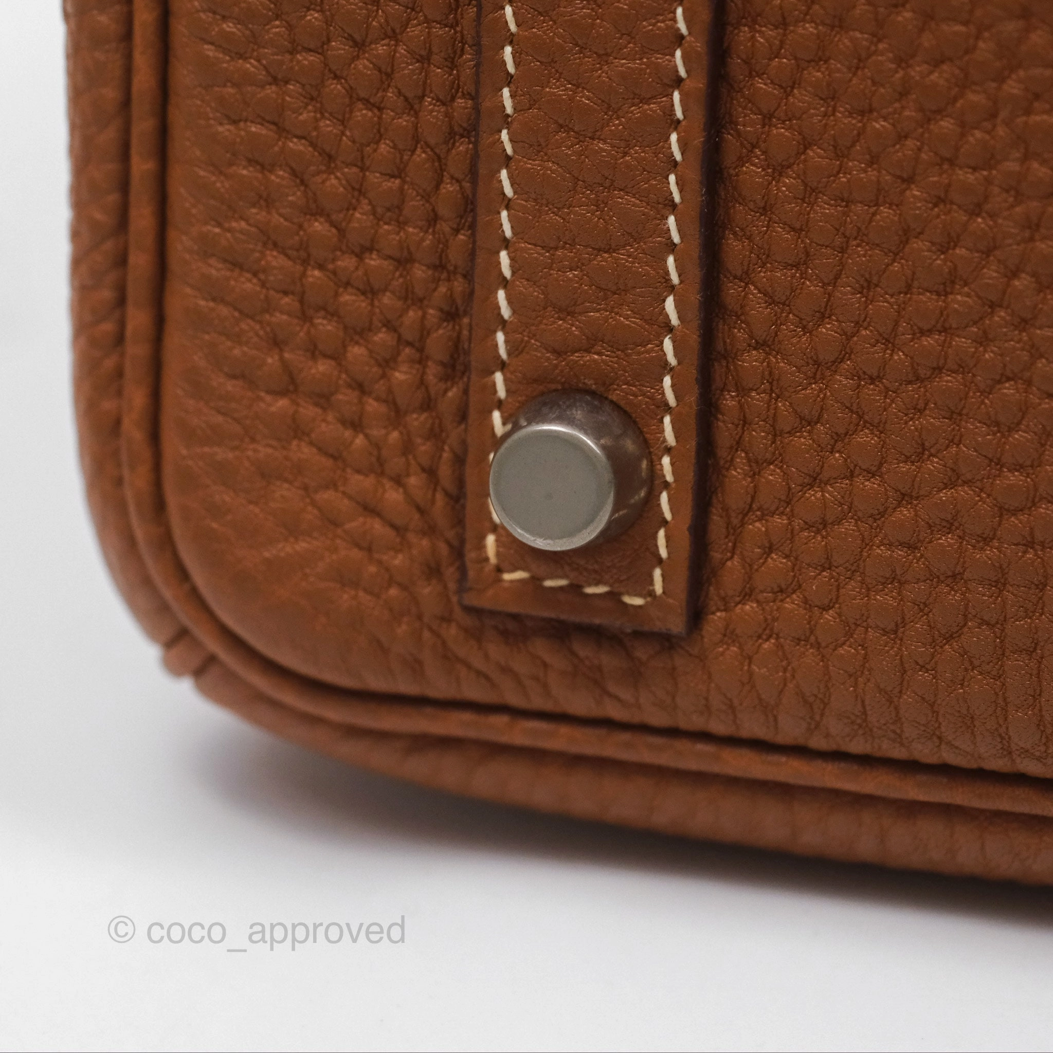Herms Birkin 30 Retourne Gold 37 Clemence Palladium Hardware