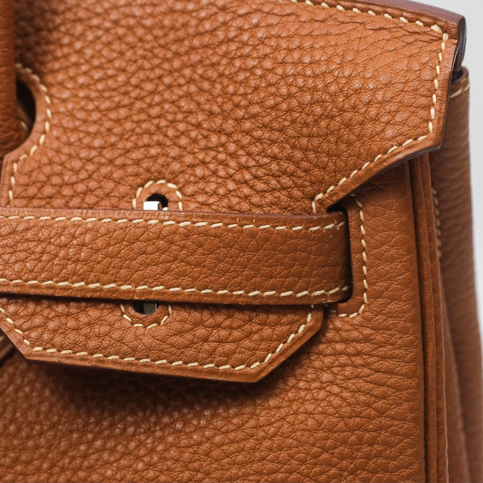 Herms Birkin 30 Retourne Gold 37 Clemence Palladium Hardware