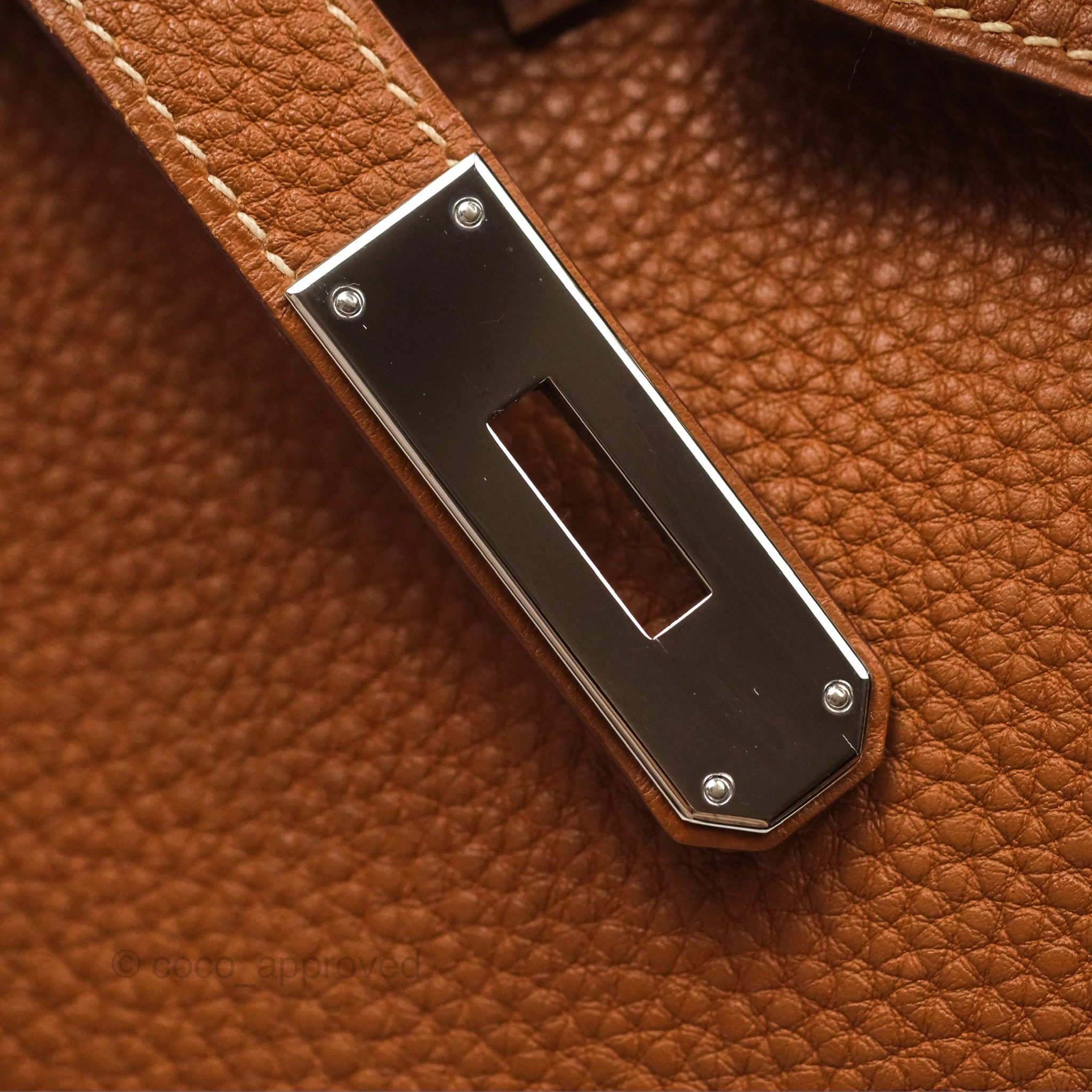 Herms Birkin 30 Retourne Gold 37 Clemence Palladium Hardware