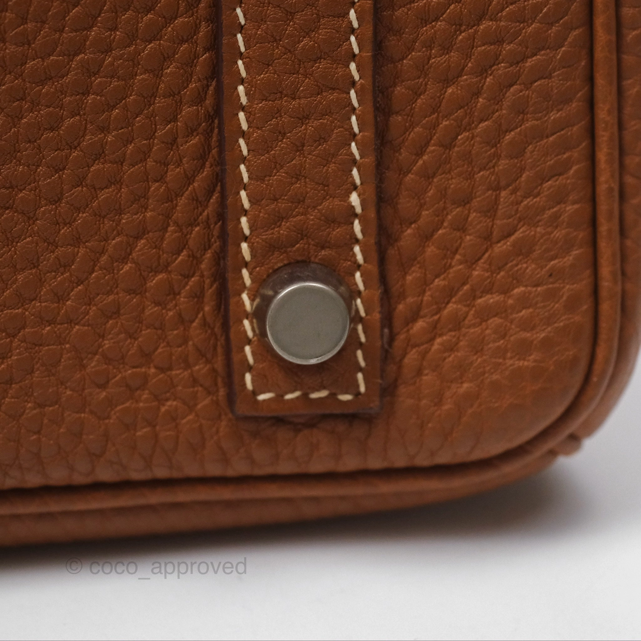 Herms Birkin 30 Retourne Gold 37 Clemence Palladium Hardware