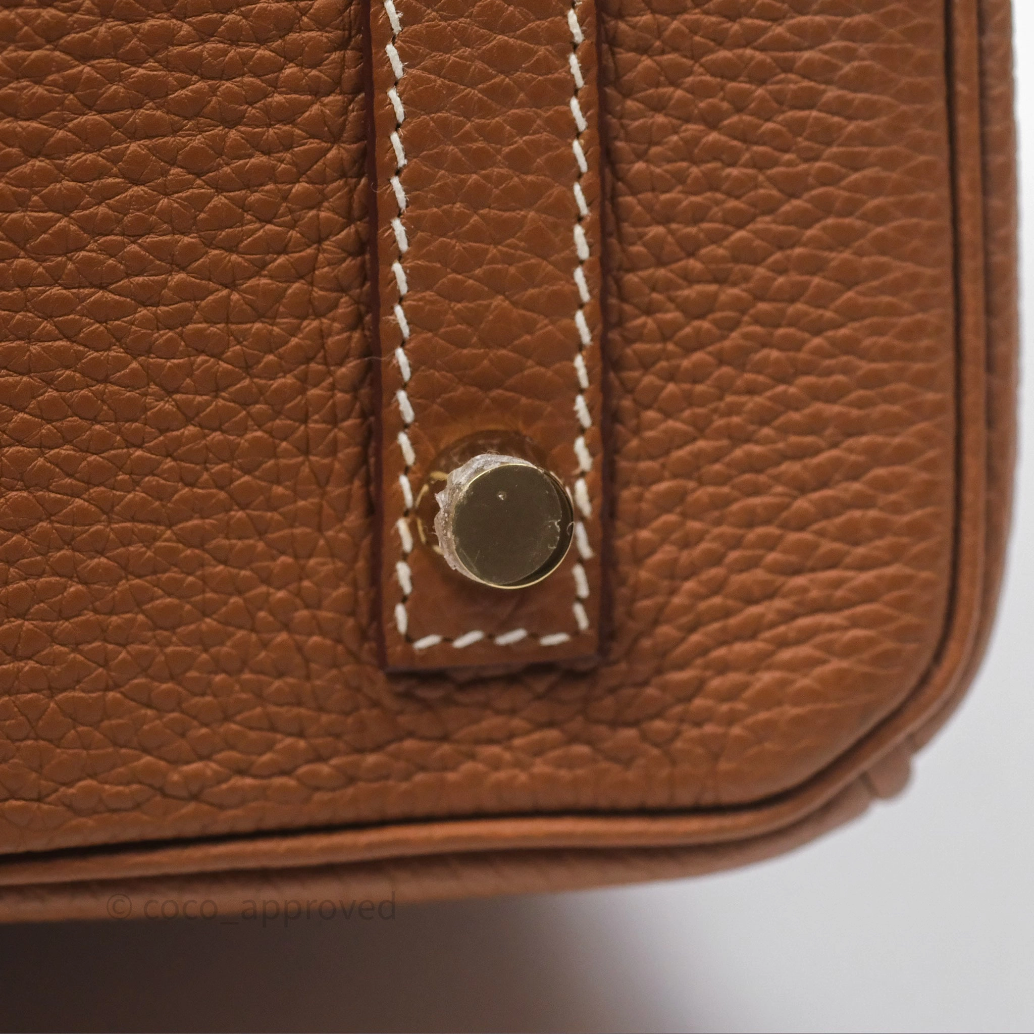 Herms Birkin 30 Retourne Gold 37 Togo Gold Hardware