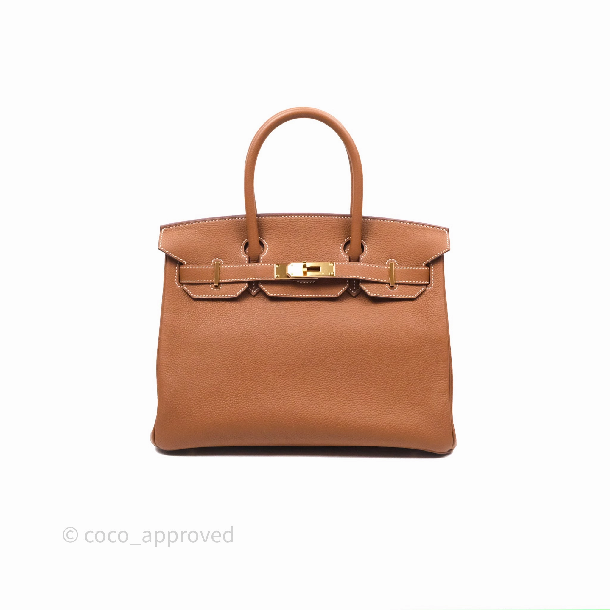 Herms Birkin 30 Retourne Gold 37 Togo Gold Hardware