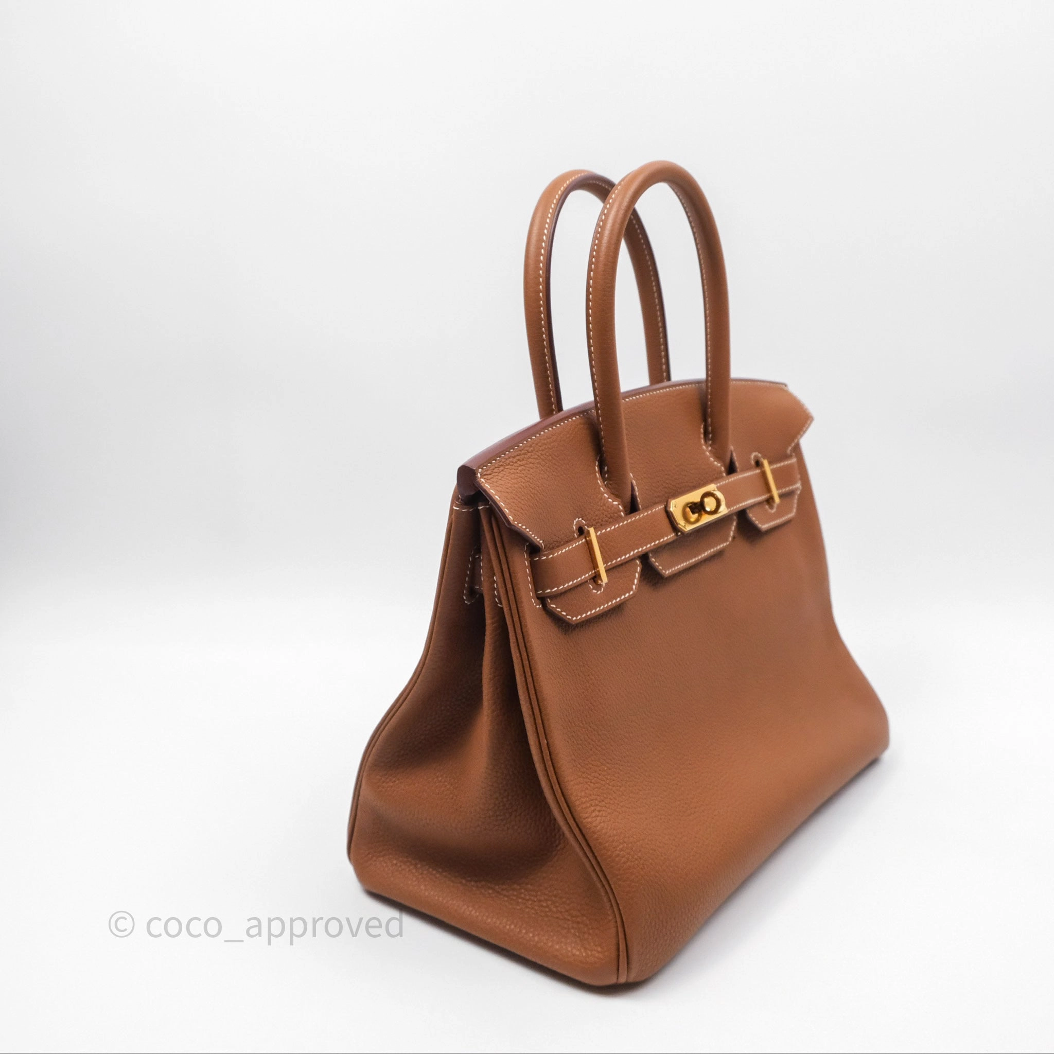 Herms Birkin 30 Retourne Gold 37 Togo Gold Hardware