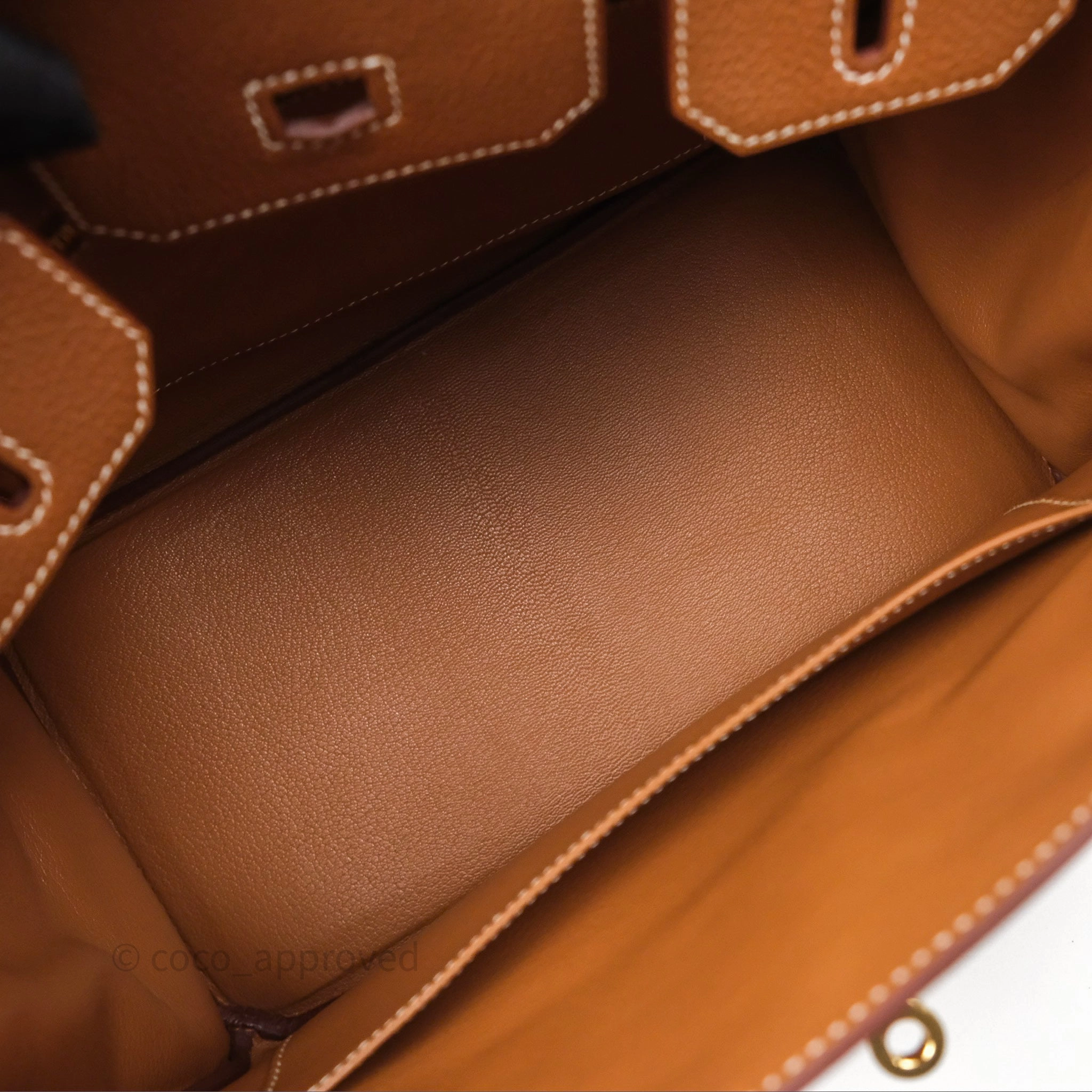 Herms Birkin 30 Retourne Gold 37 Togo Gold Hardware