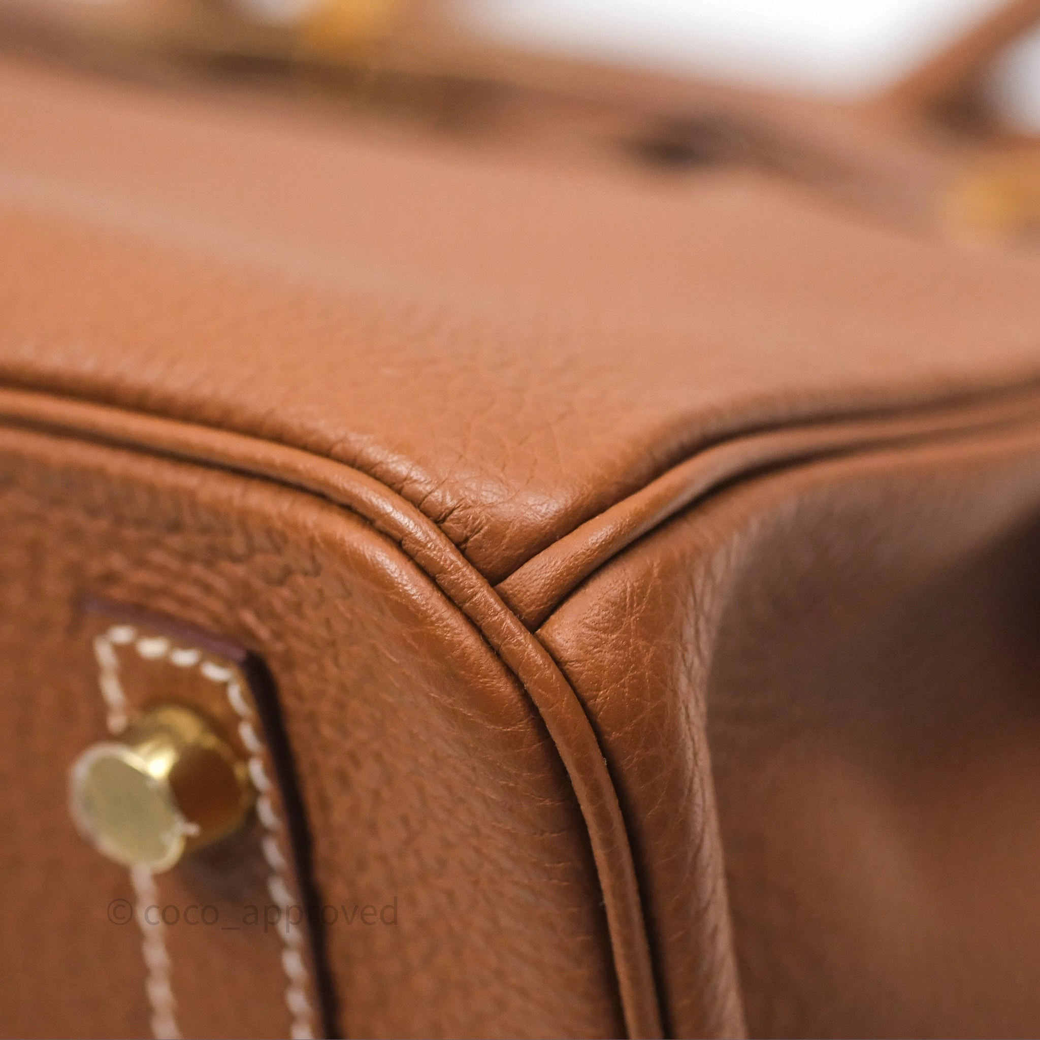 Herms Birkin 30 Retourne Gold 37 Togo Gold Hardware