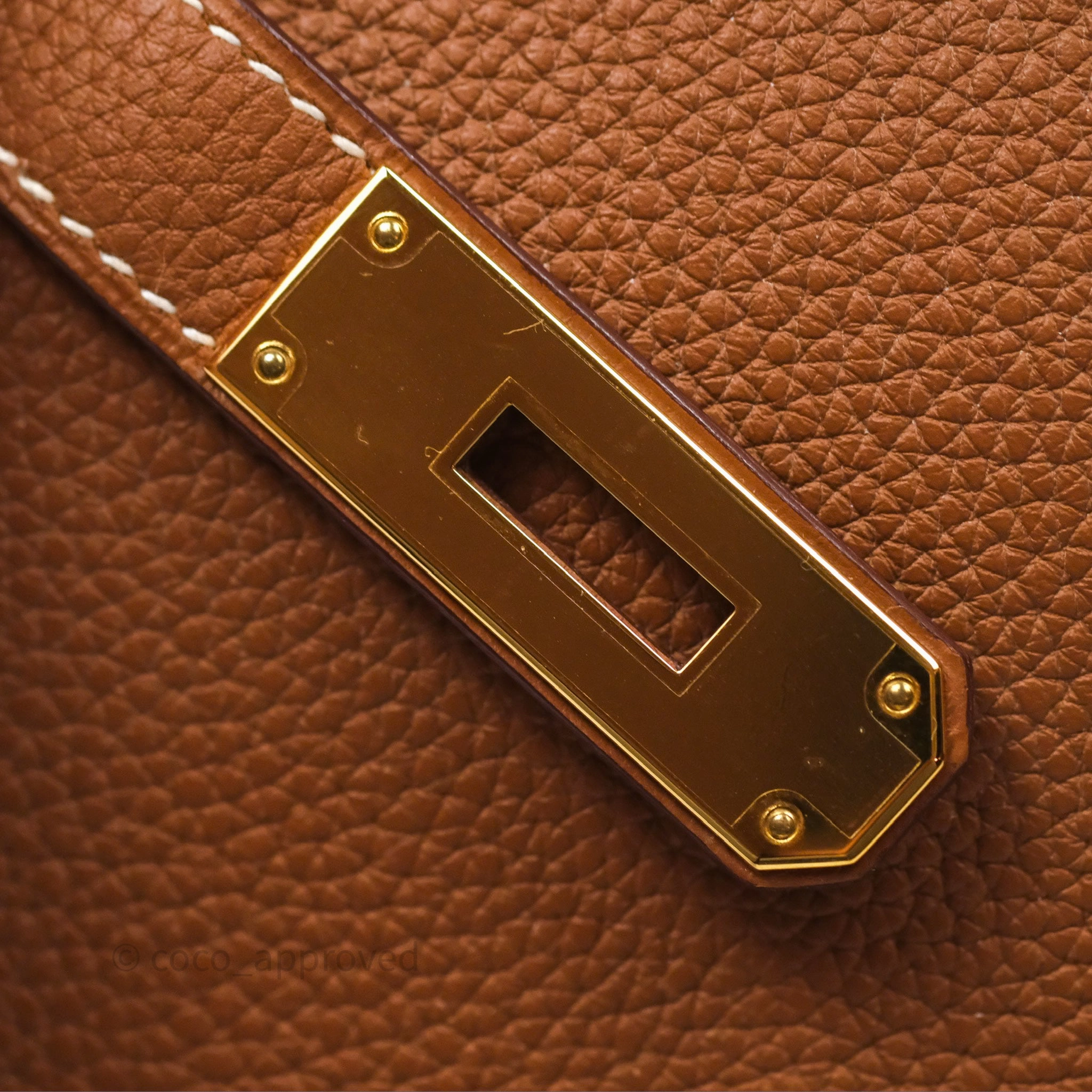 Herms Birkin 30 Retourne Gold 37 Togo Gold Hardware