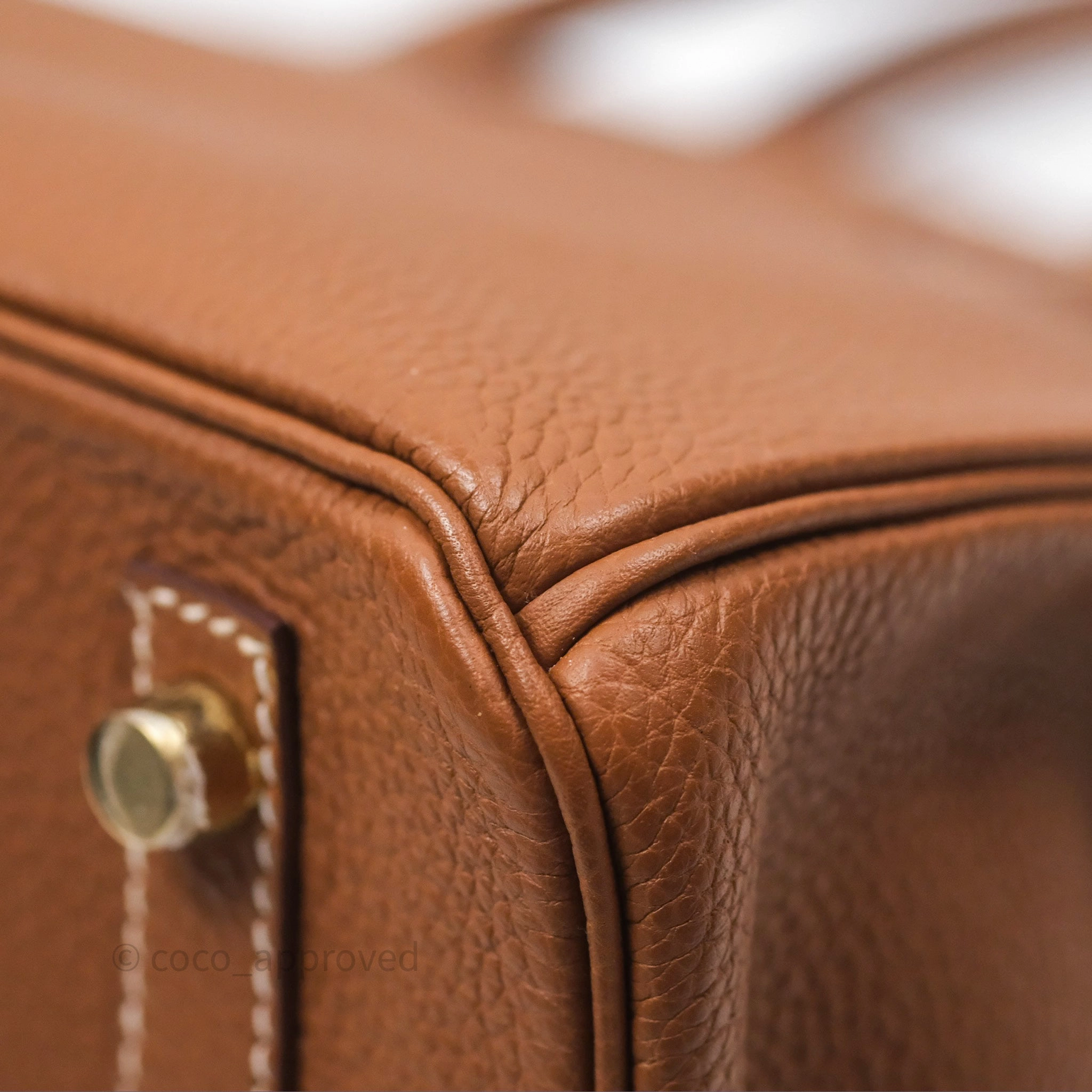 Herms Birkin 30 Retourne Gold 37 Togo Gold Hardware