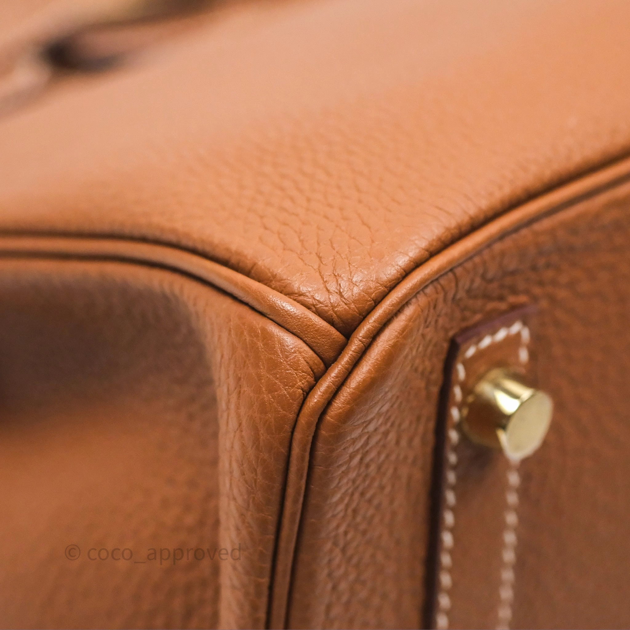Herms Birkin 30 Retourne Gold 37 Togo Gold Hardware