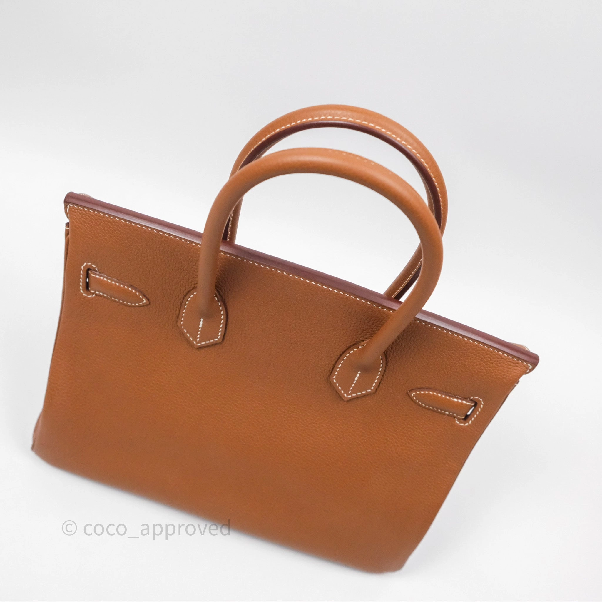 Herms Birkin 30 Retourne Gold 37 Togo Gold Hardware