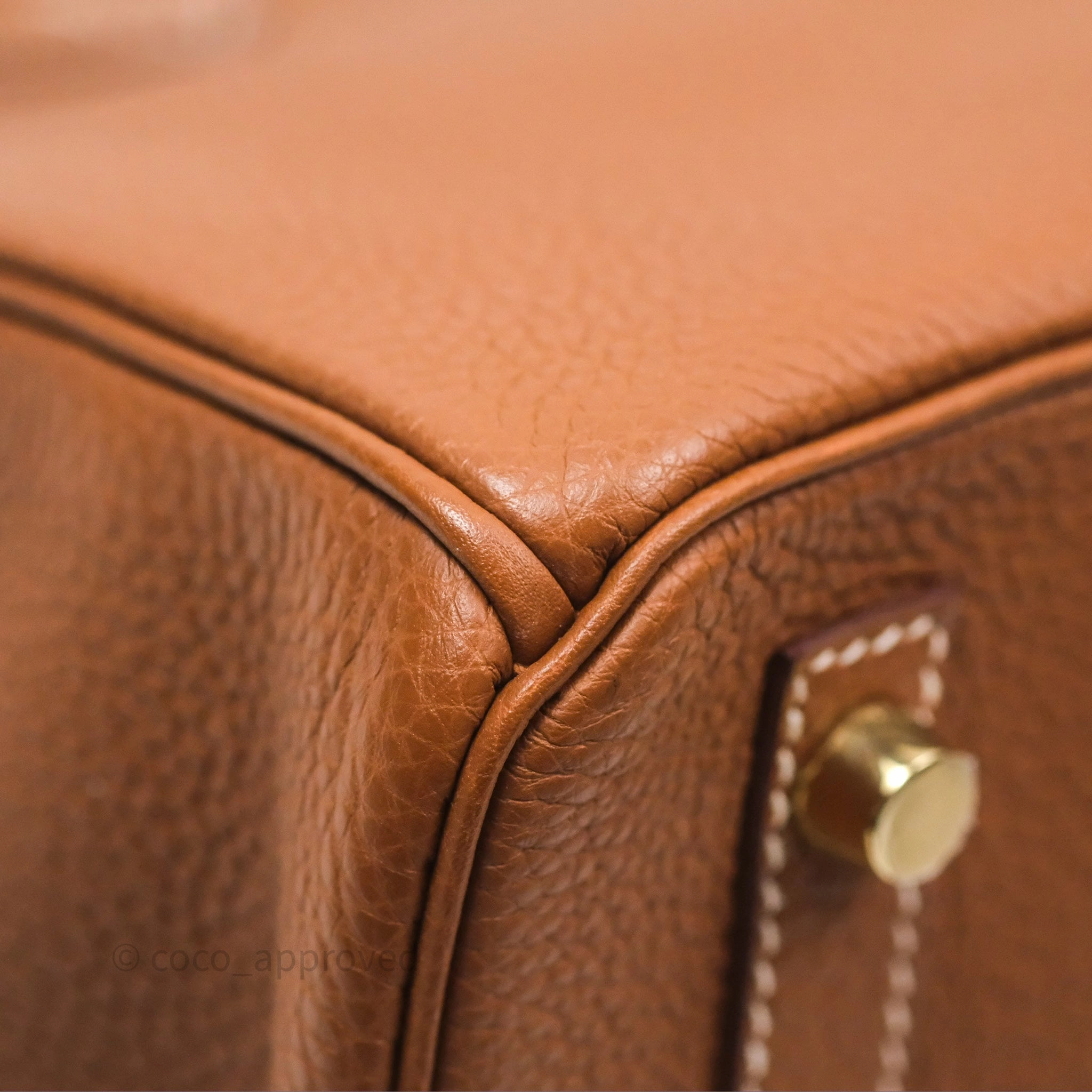 Herms Birkin 30 Retourne Gold 37 Togo Gold Hardware