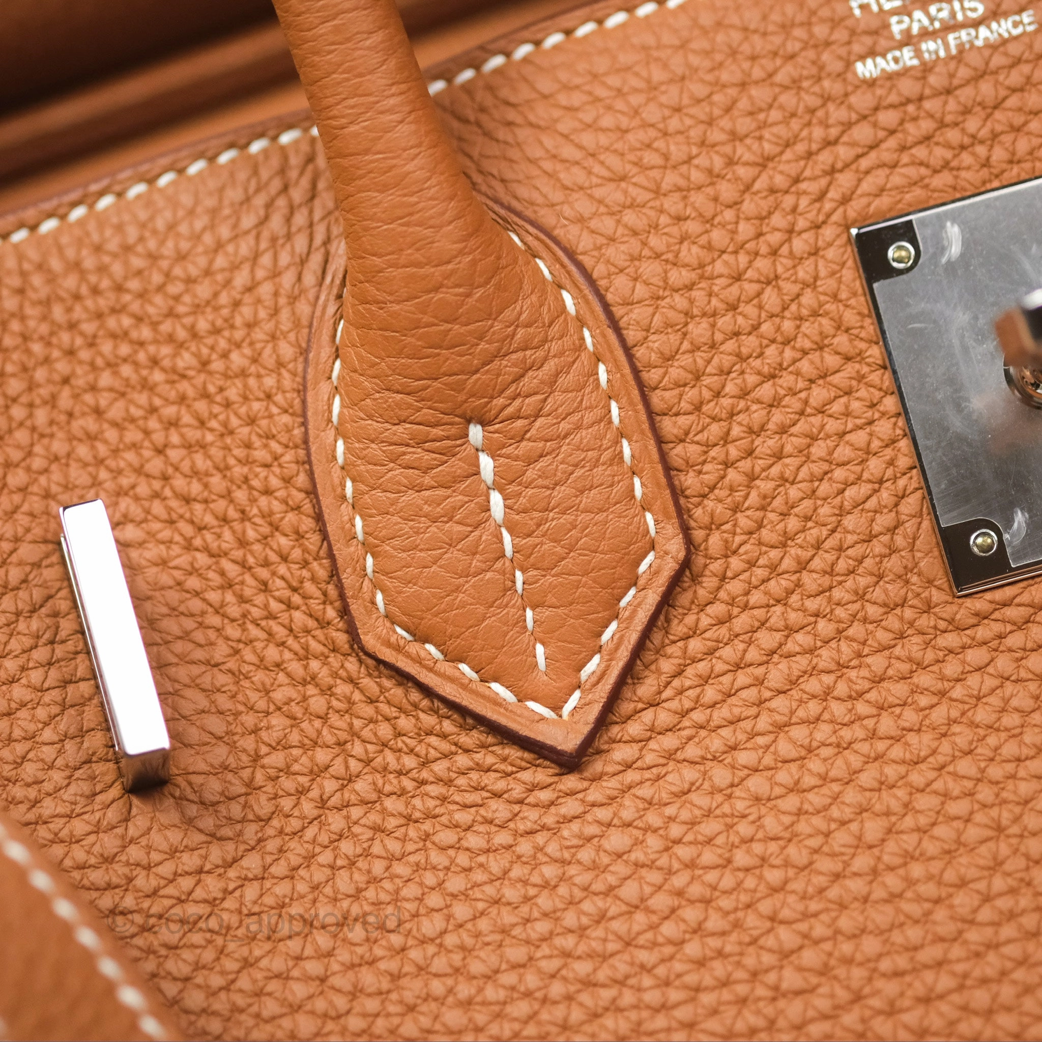 Herms Birkin 30 Retourne Gold 37 Togo Palladium Hardware