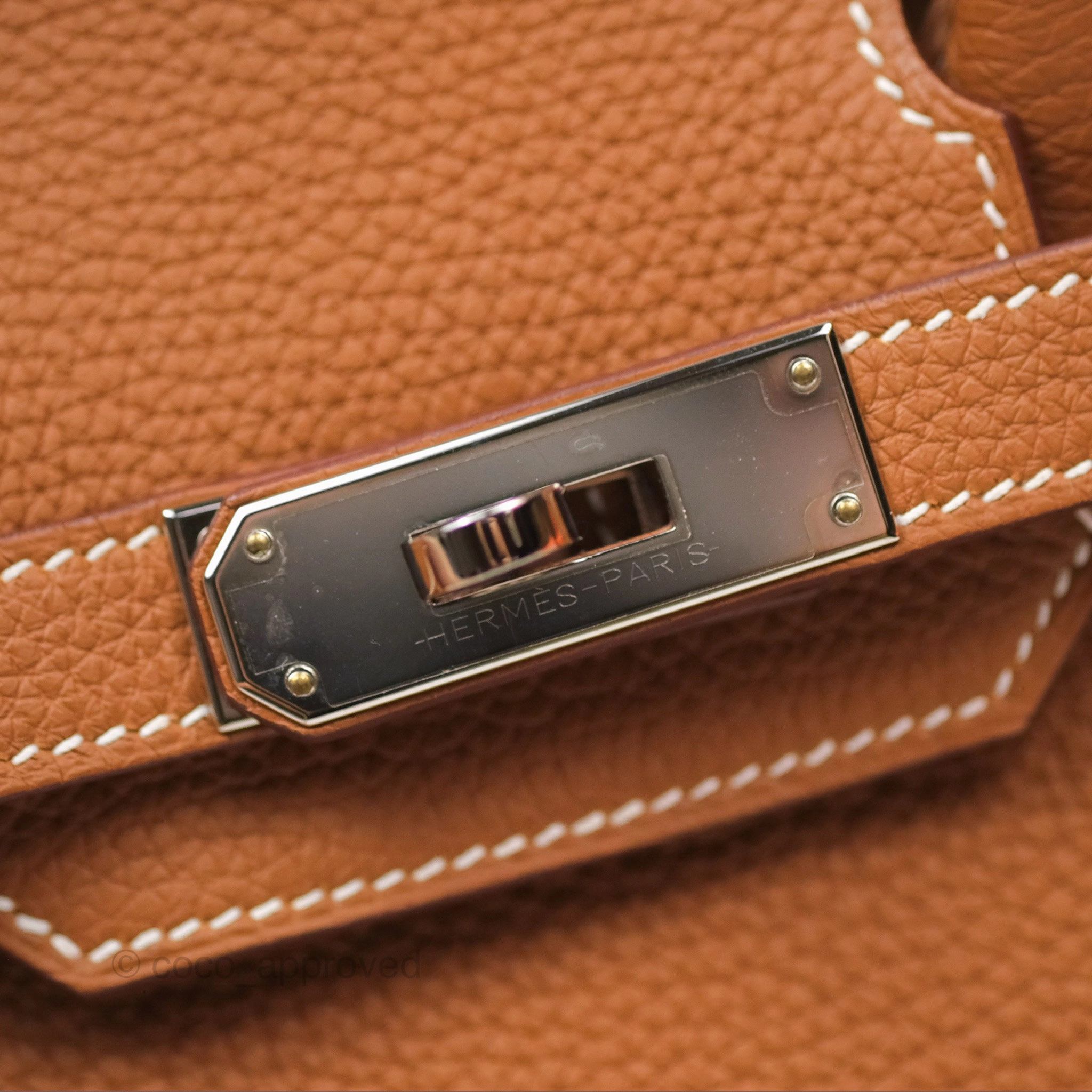 Herms Birkin 30 Retourne Gold 37 Togo Palladium Hardware