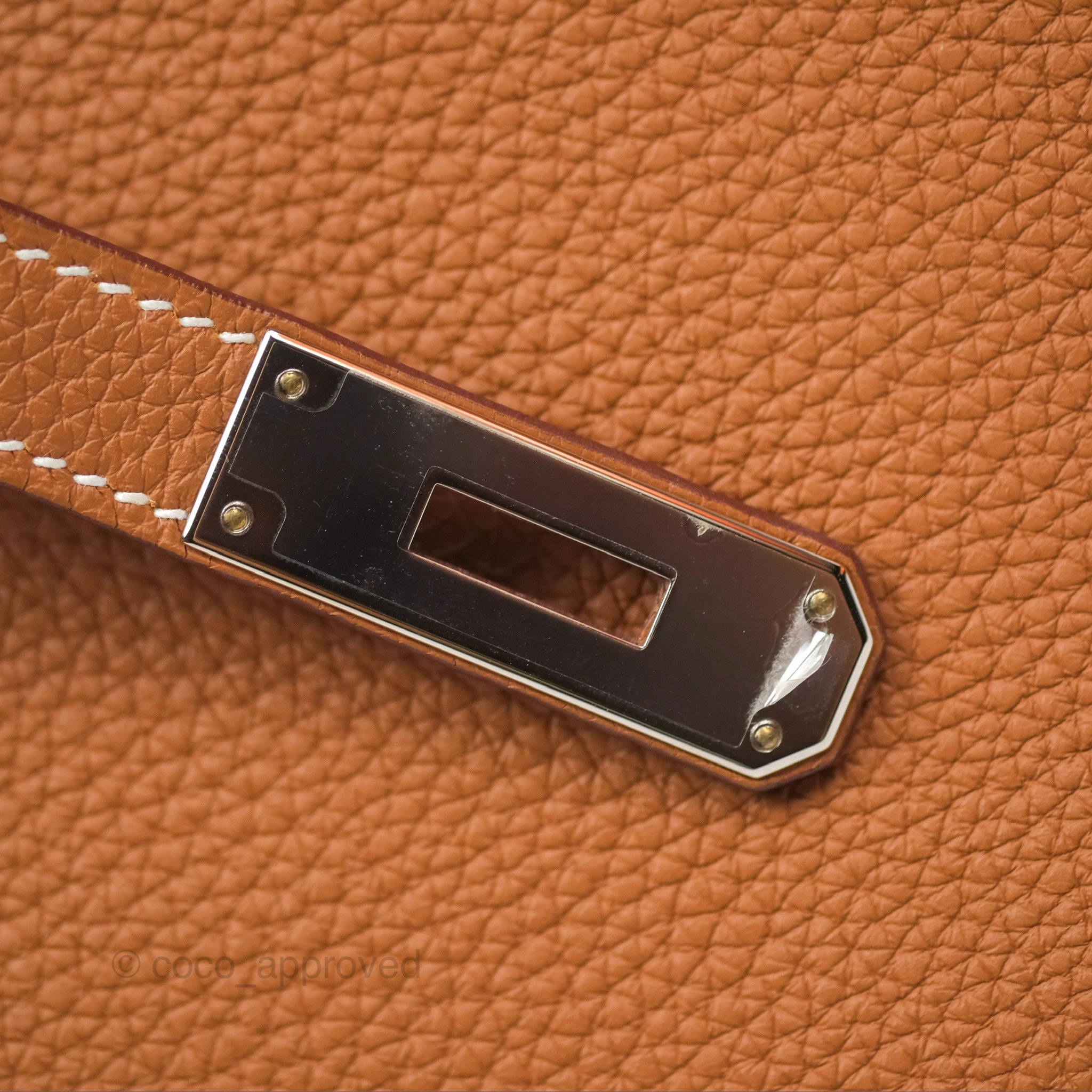 Herms Birkin 30 Retourne Gold 37 Togo Palladium Hardware