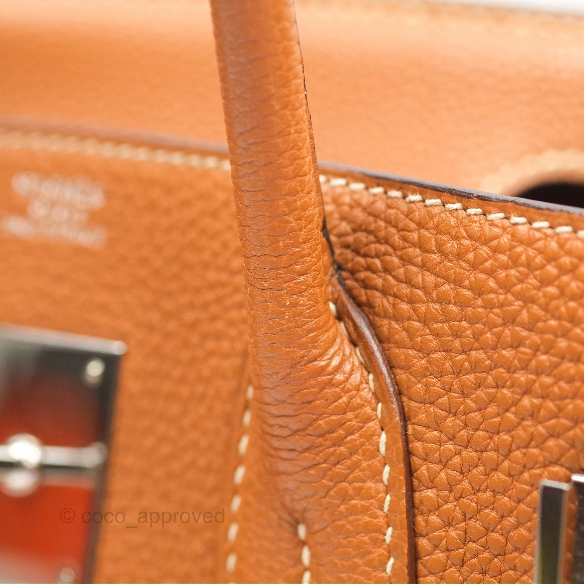 Herms Birkin 30 Retourne Gold Clemence Palladium Hardware