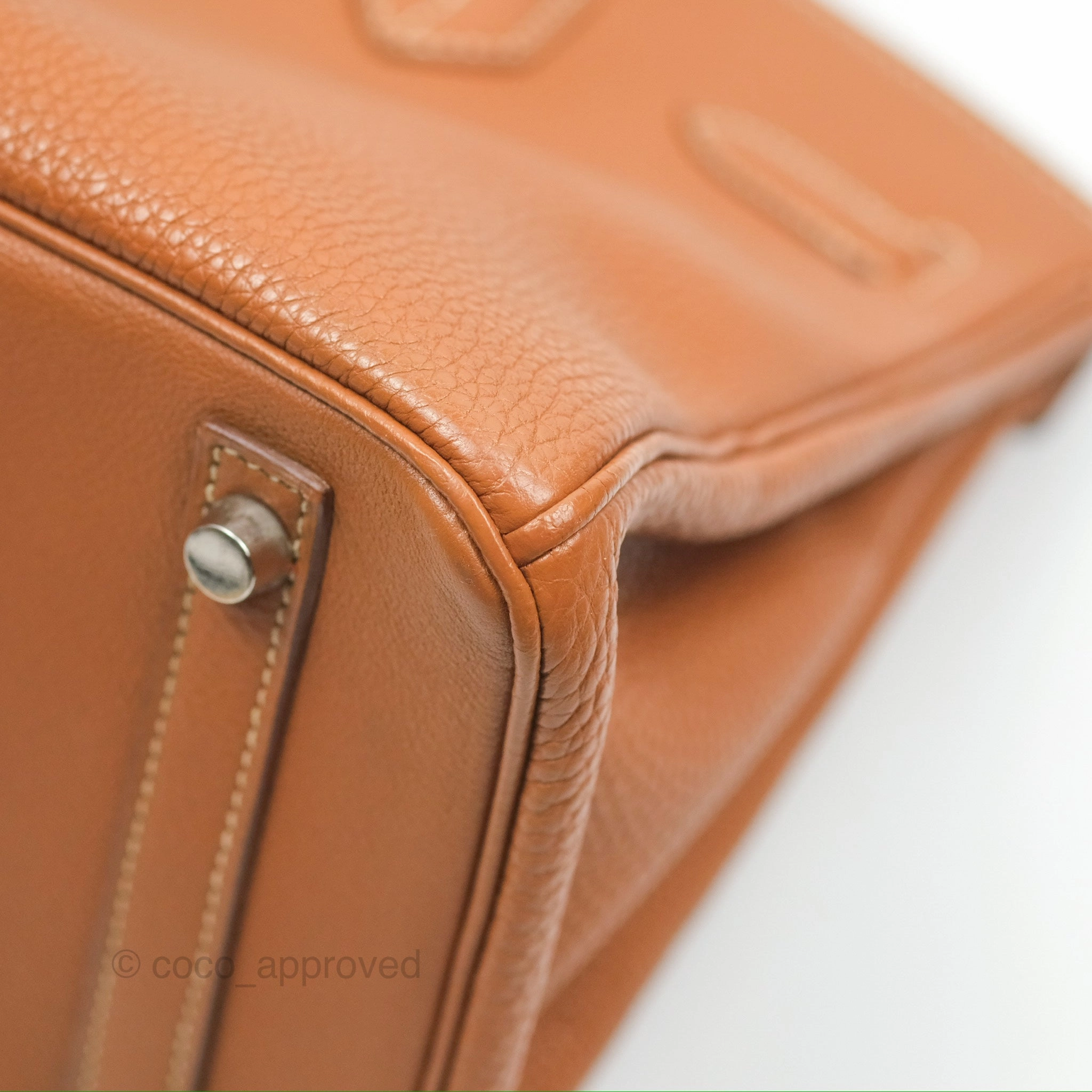 Herms Birkin 30 Retourne Gold Clemence Palladium Hardware