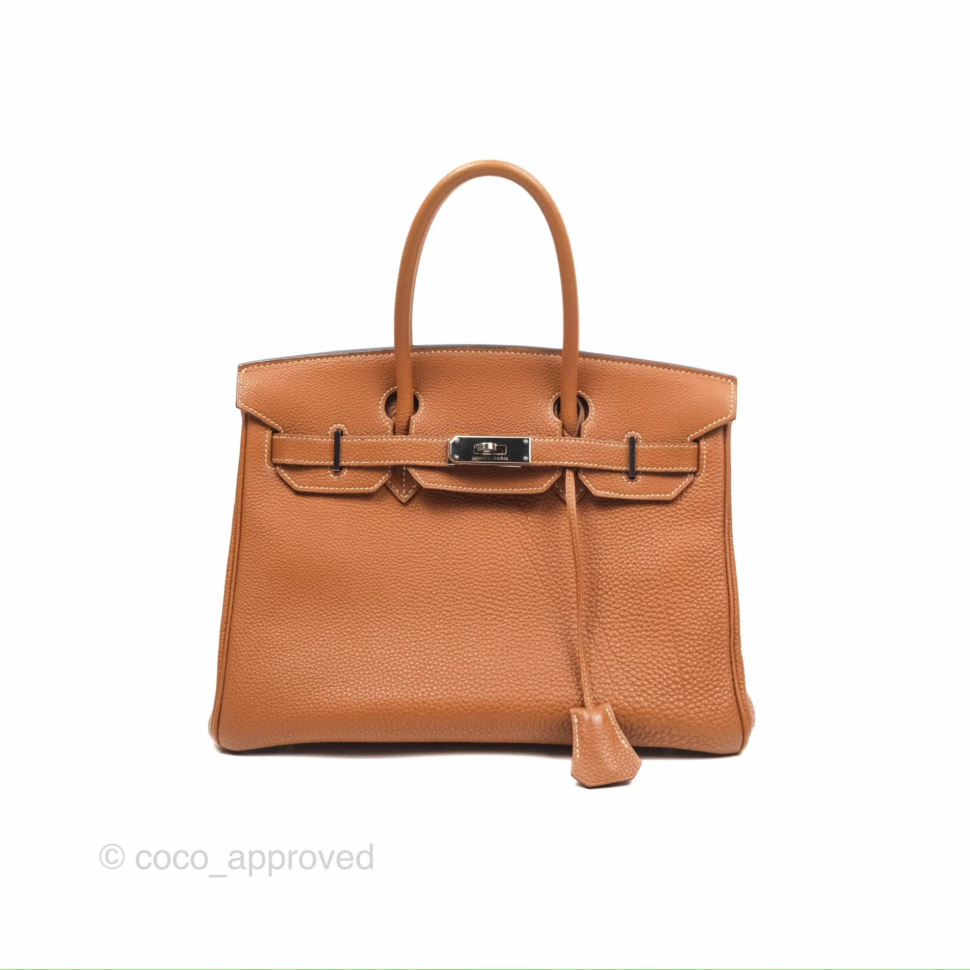 Herms Birkin 30 Retourne Gold Clemence Palladium Hardware
