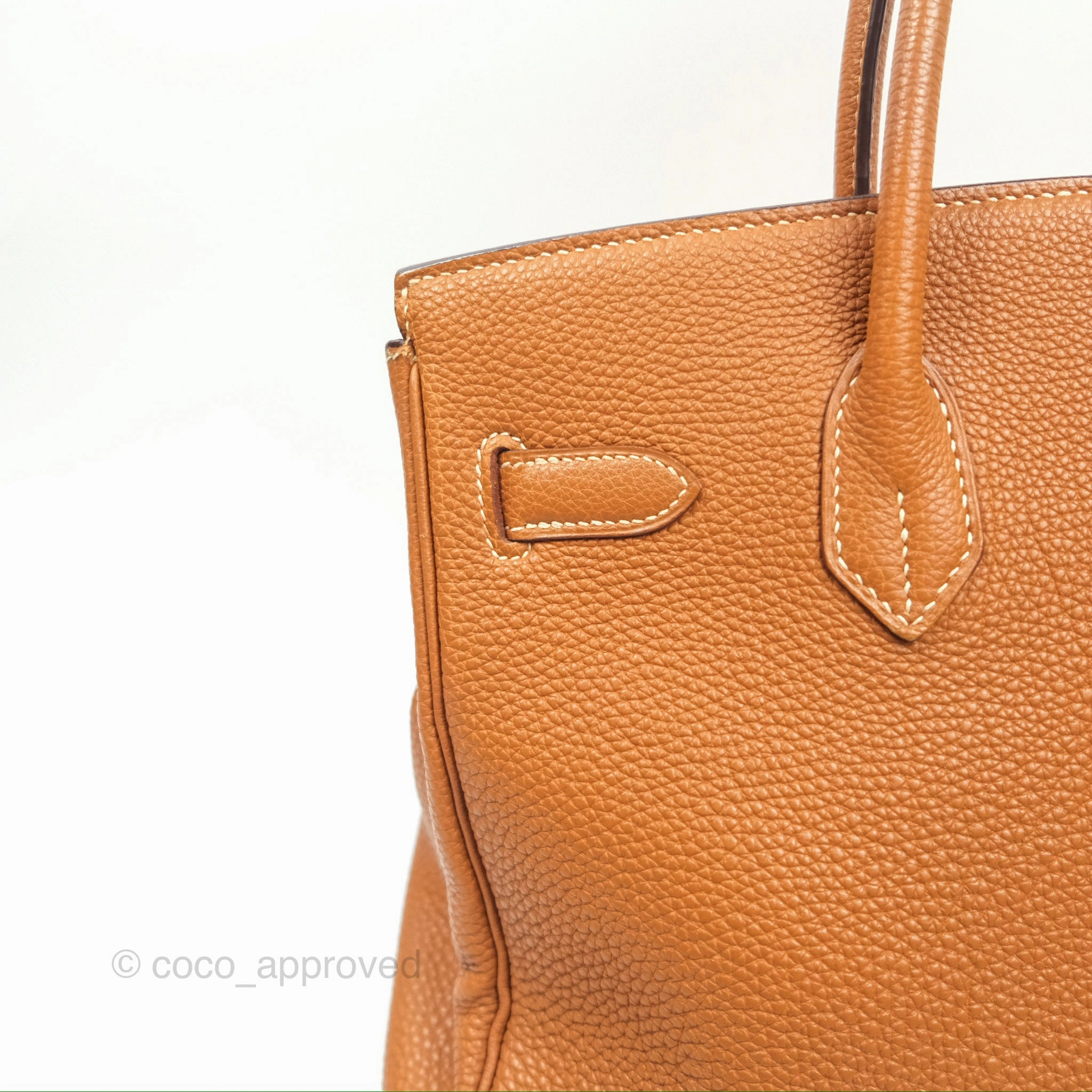 Herms Birkin 30 Retourne Gold Clemence Palladium Hardware