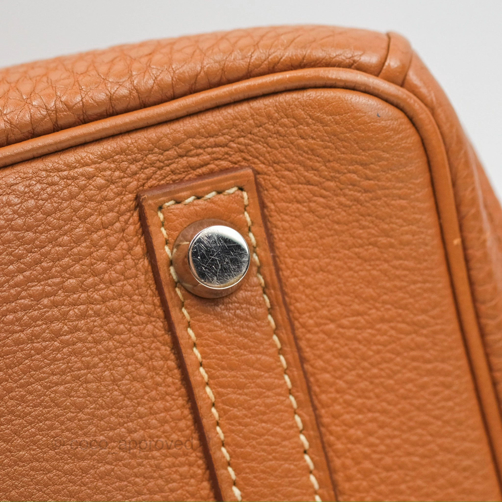 Herms Birkin 30 Retourne Gold Clemence Palladium Hardware