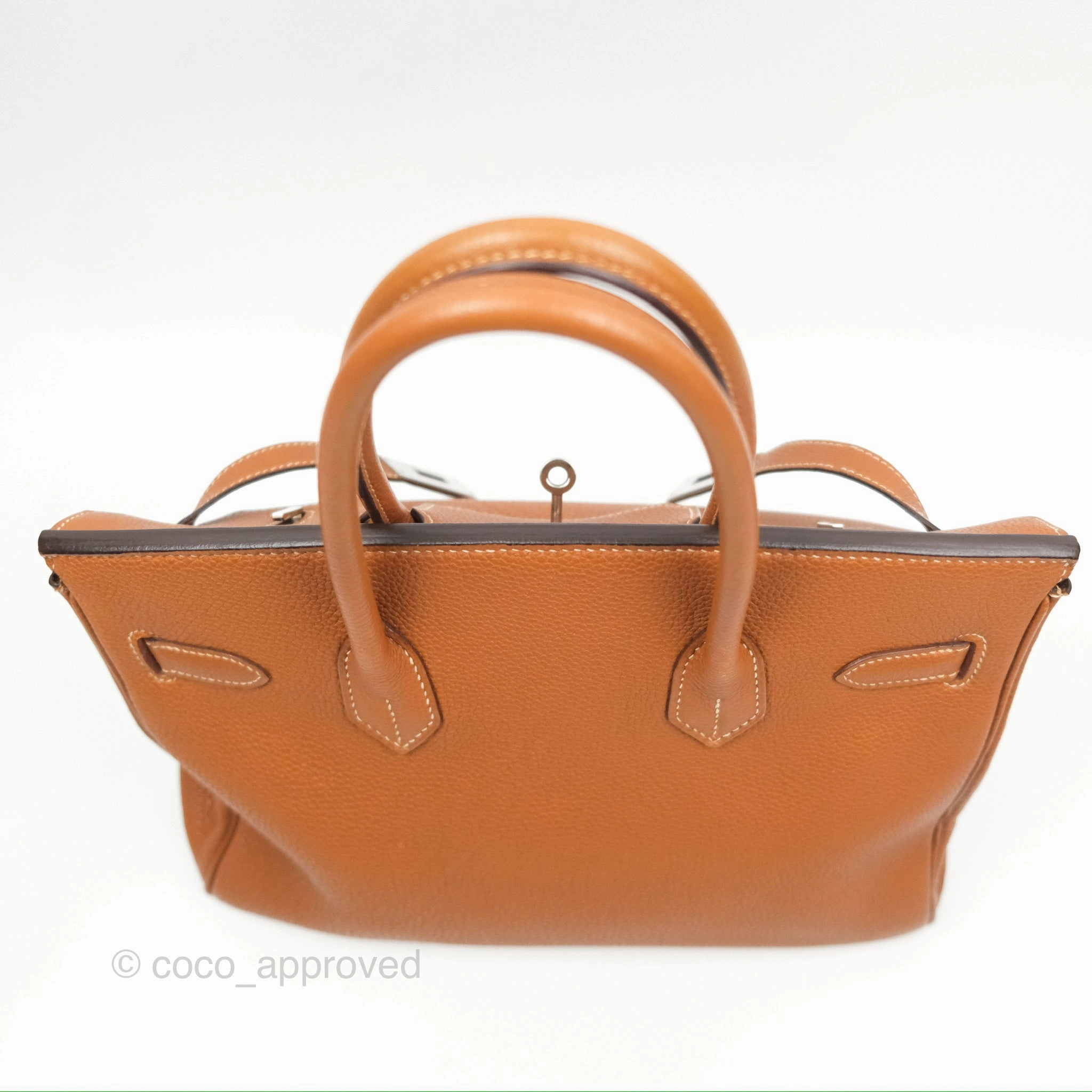 Herms Birkin 30 Retourne Gold Clemence Palladium Hardware