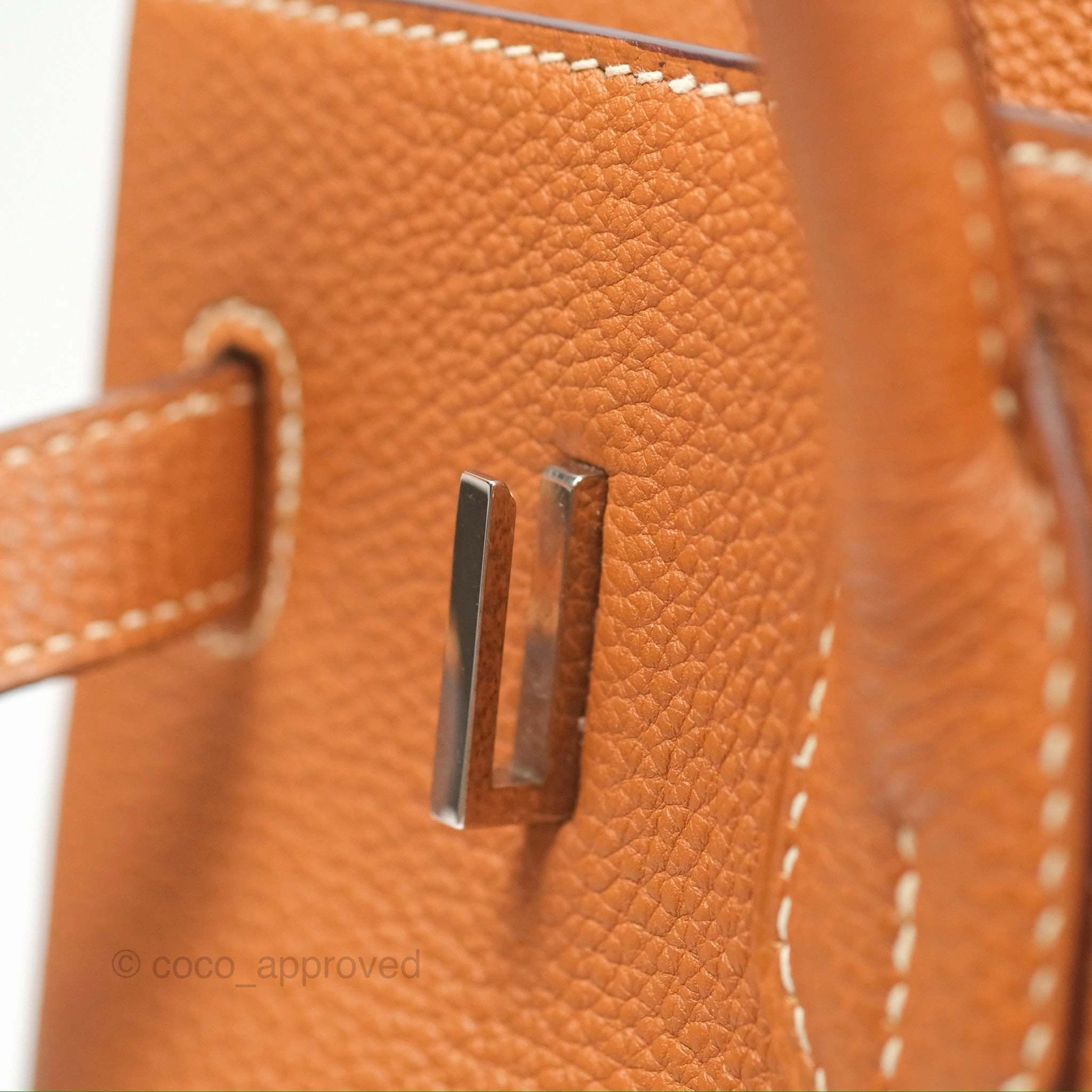 Herms Birkin 30 Retourne Gold Clemence Palladium Hardware