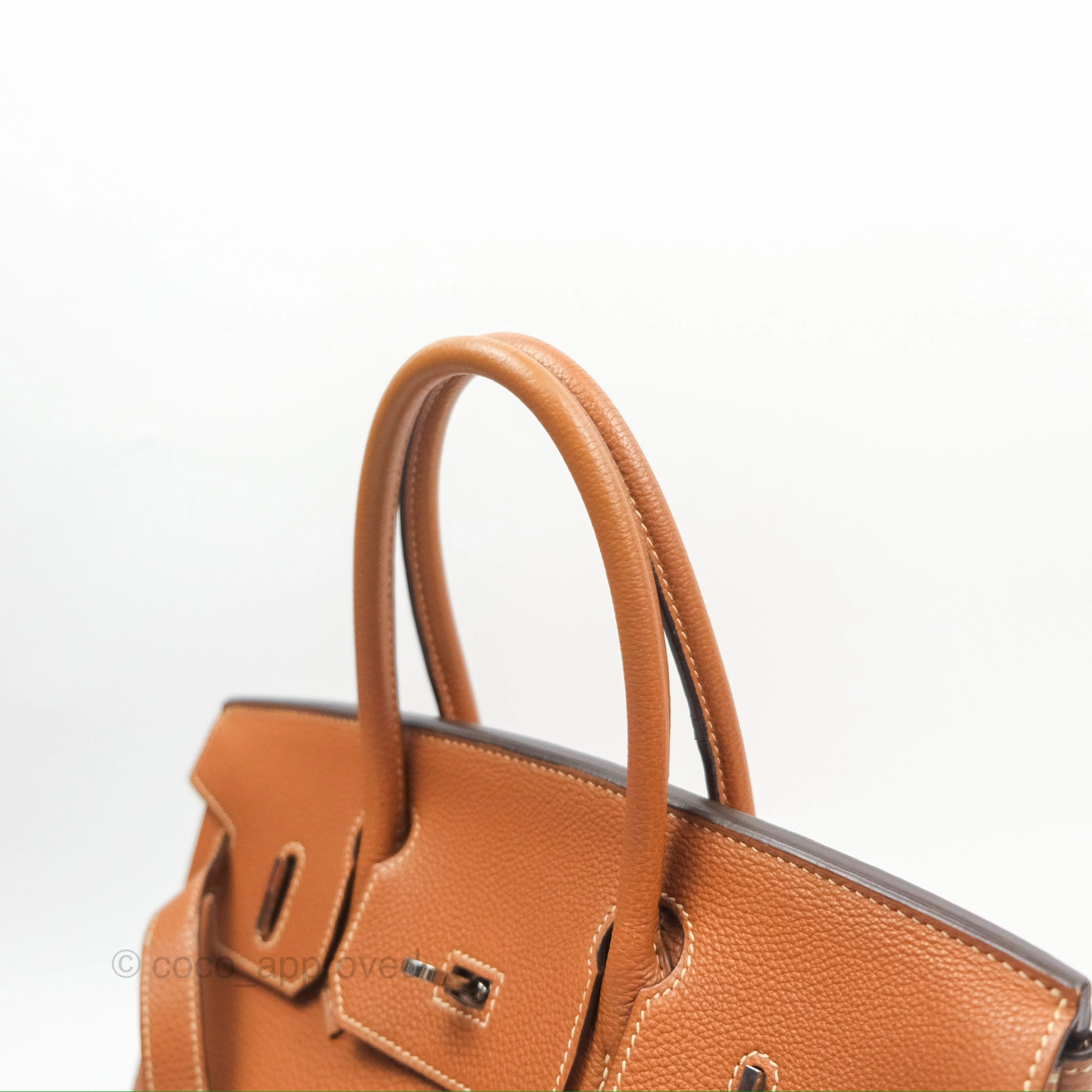 Herms Birkin 30 Retourne Gold Clemence Palladium Hardware