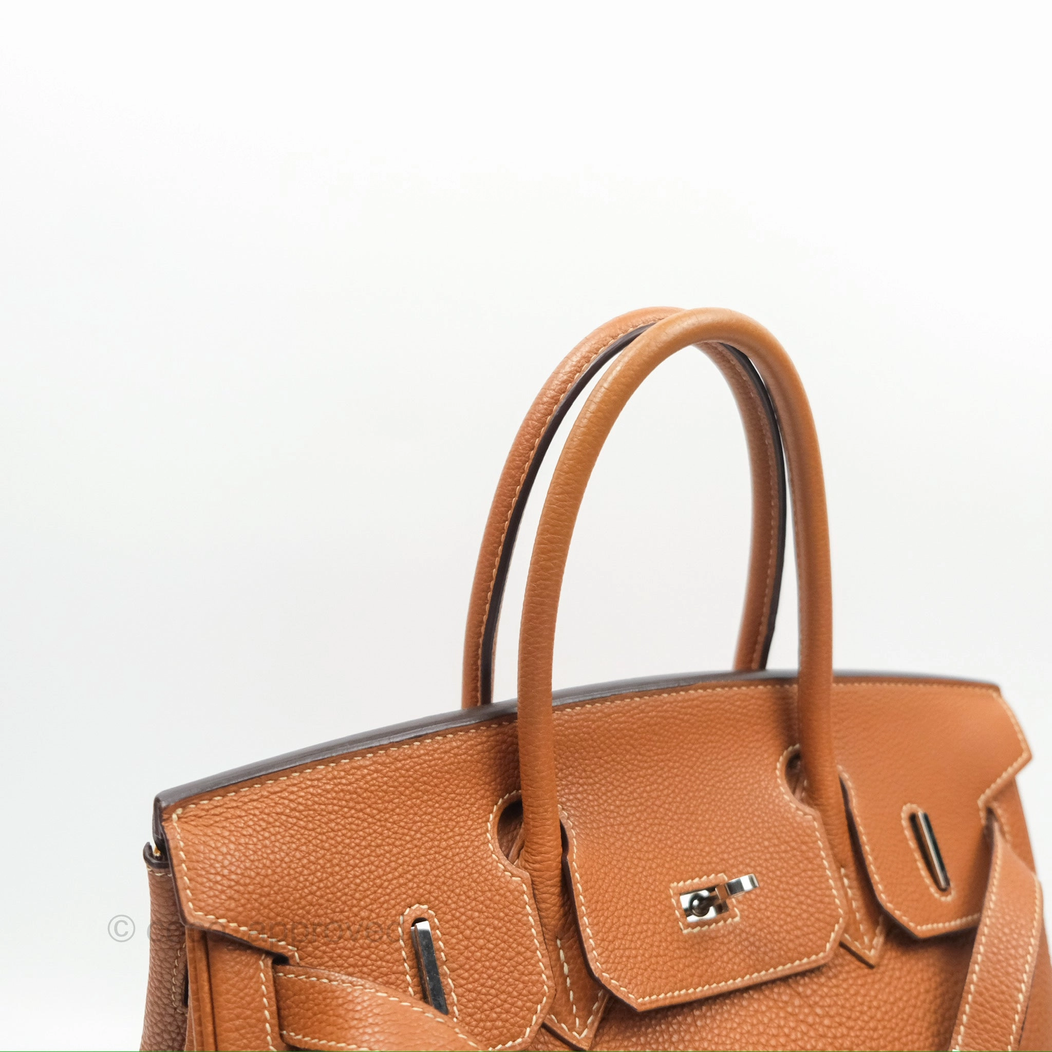 Herms Birkin 30 Retourne Gold Clemence Palladium Hardware