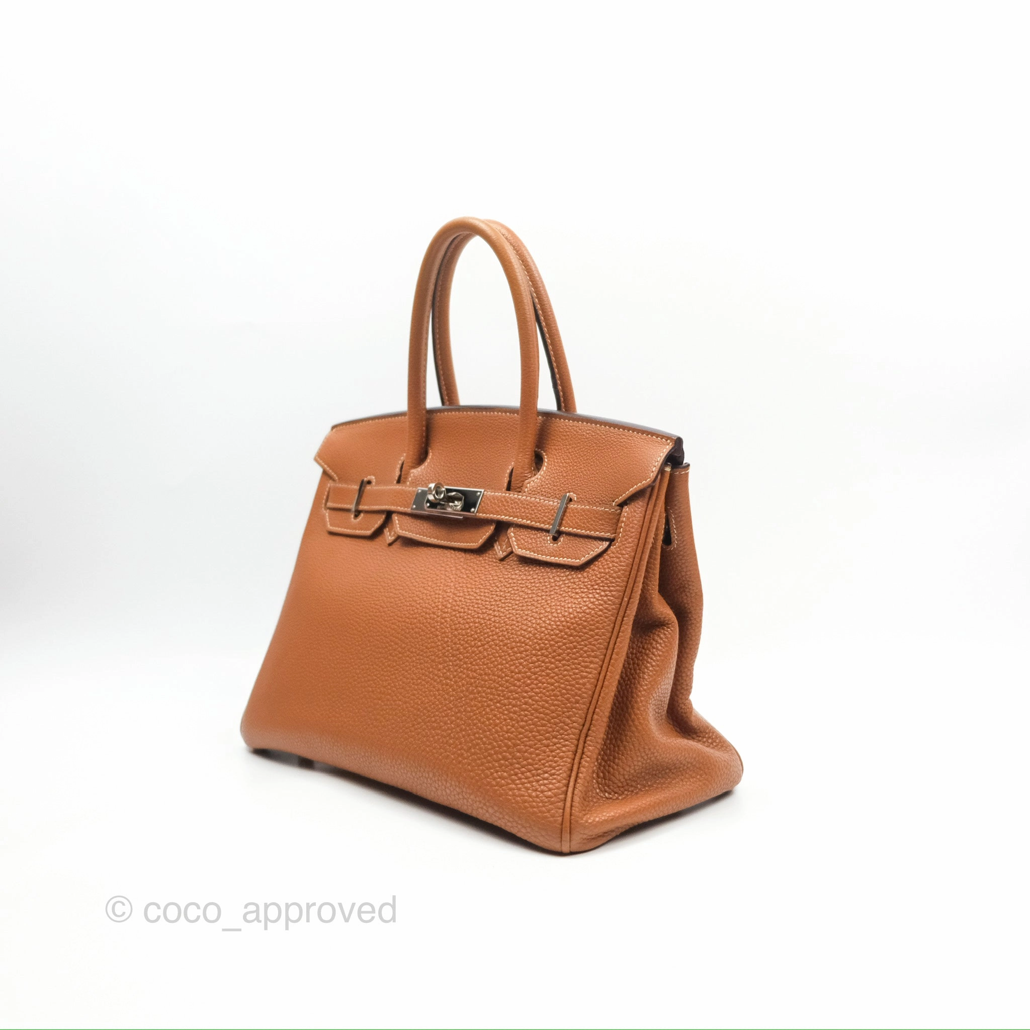 Herms Birkin 30 Retourne Gold Clemence Palladium Hardware